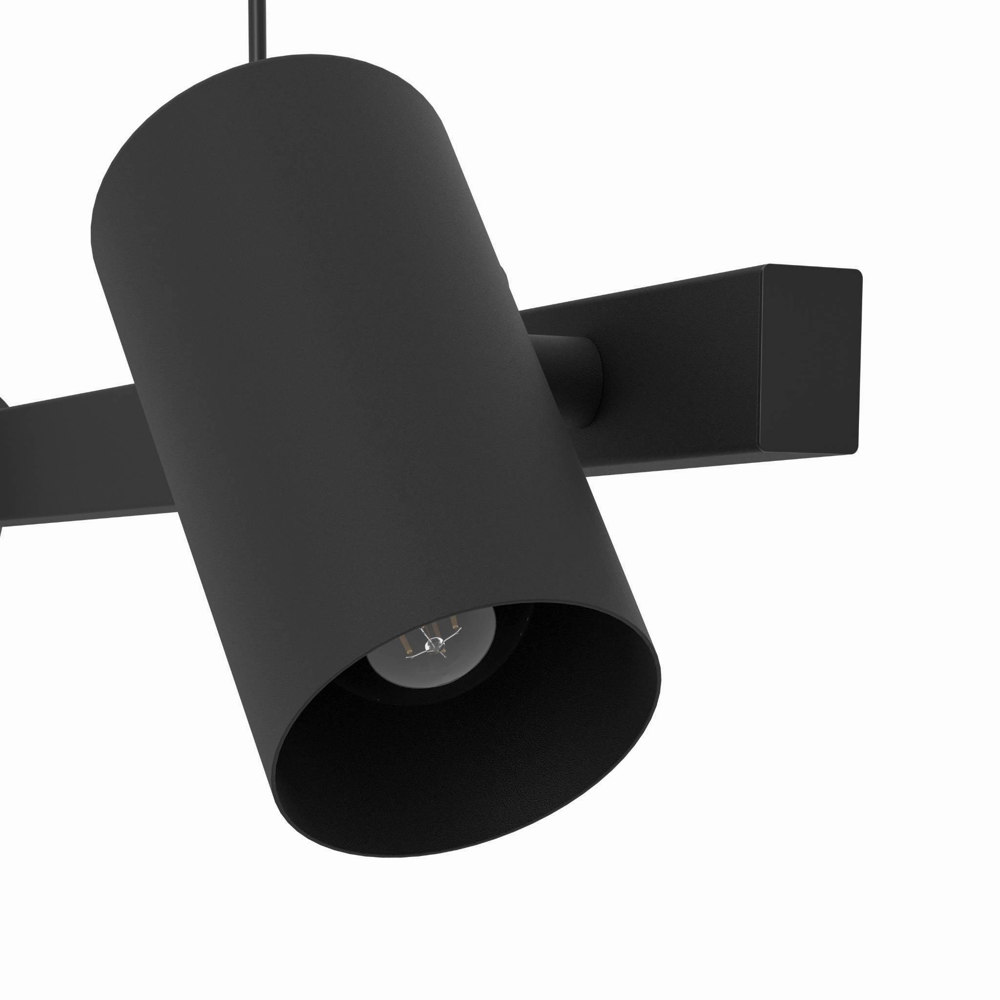 Eglo Gatuela 1 Light Adjustable Black Metal 6 Light Pendant
