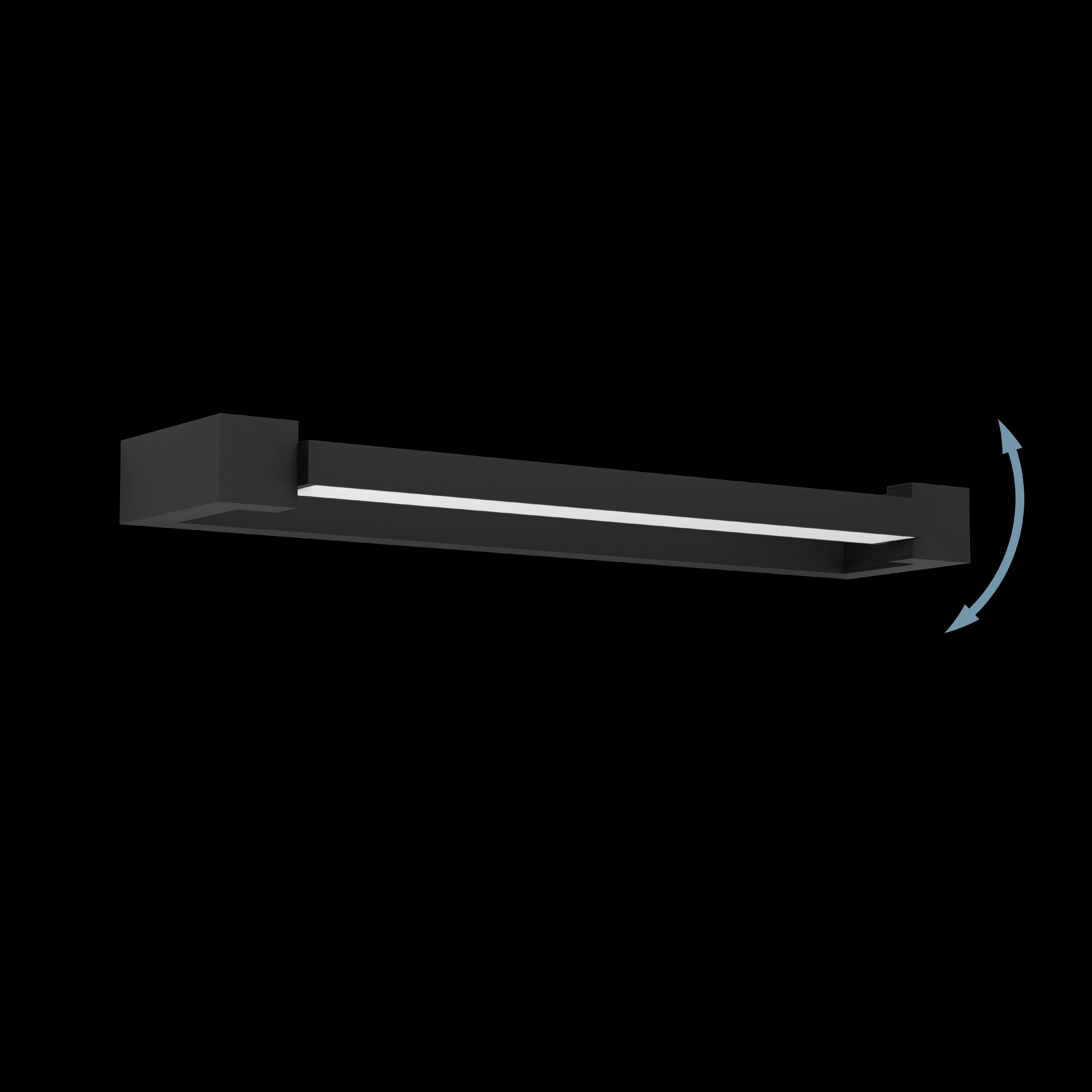 Eglo Gemiliana IP44 LED Black Bathroom Wall Light - 45cm