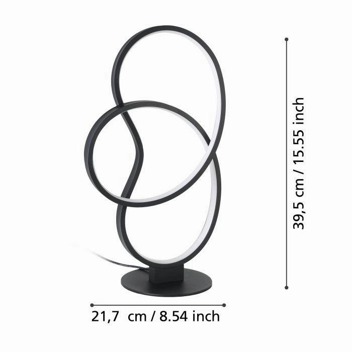 Eglo Gianella Black LED Modern Table Lamp