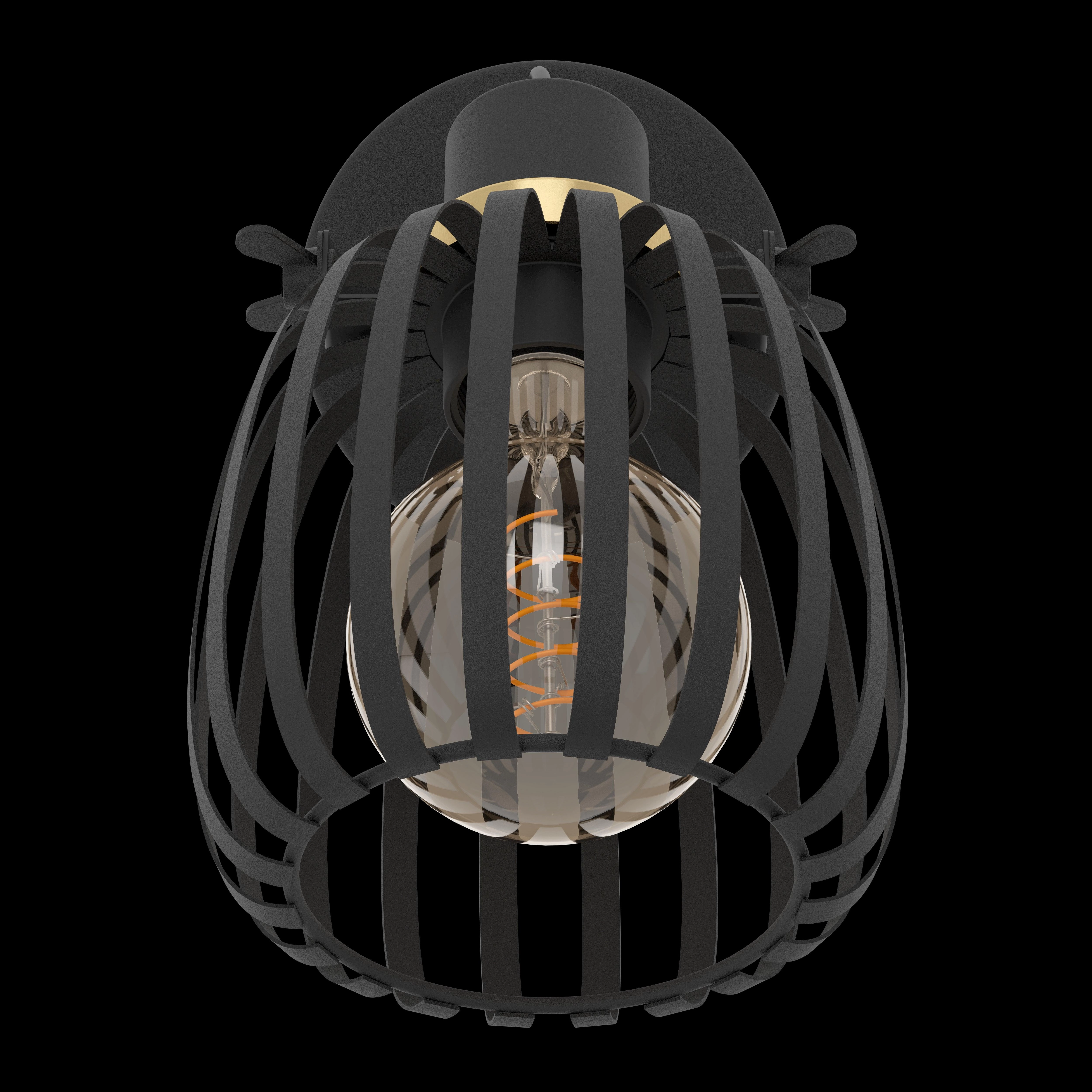 Eglo Girona Black & Brass Wall Spotlight