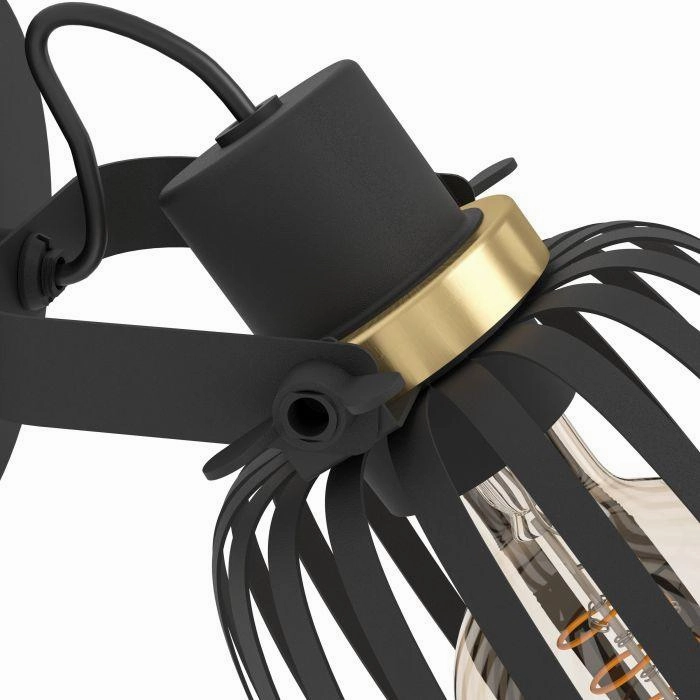 Eglo Girona Black & Brass Wall Spotlight