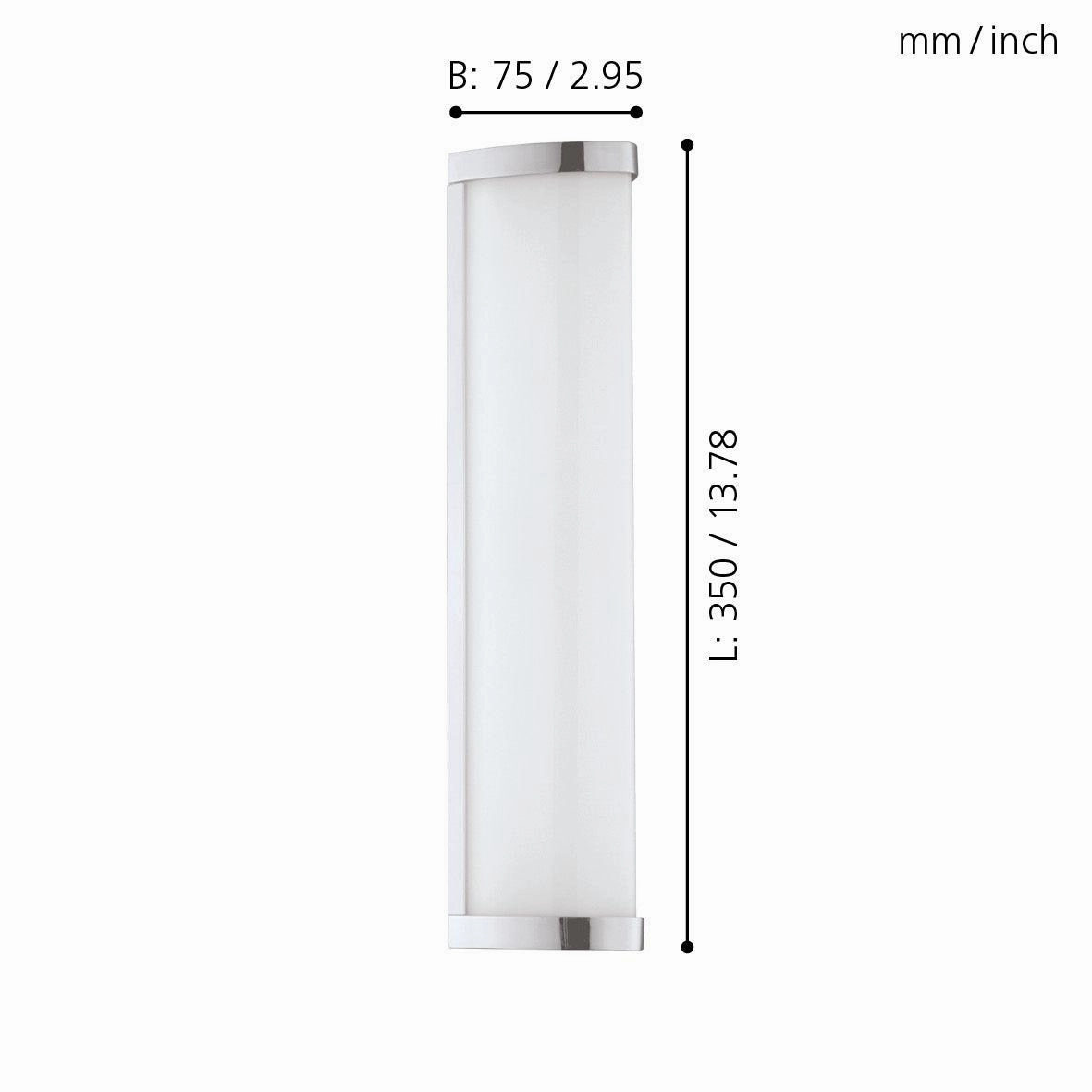 Eglo Gita 2 IP44 Chrome Bathroom LED Wall Light - 35cm