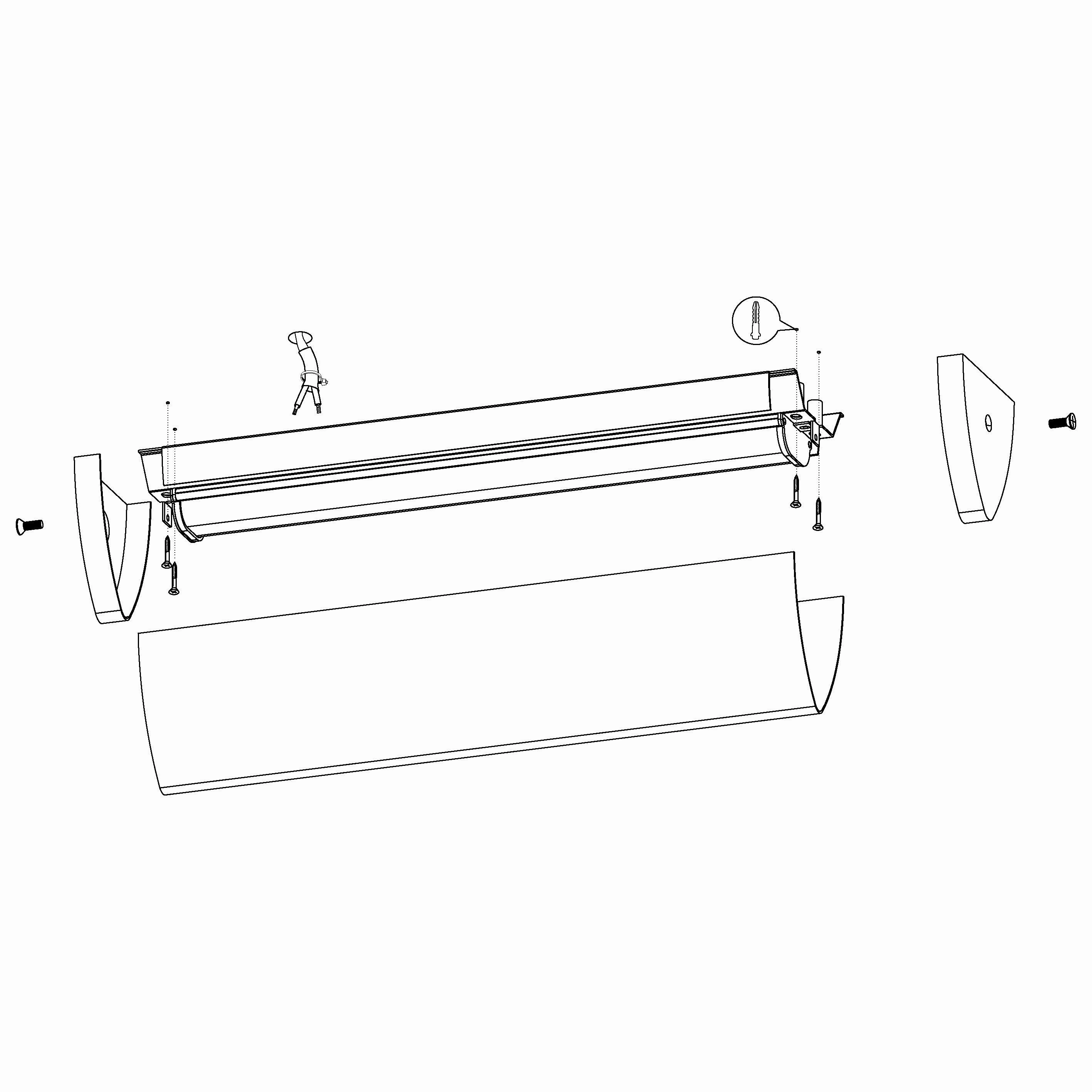 Eglo Gita 2 IP44 Chrome LED Bathroom Wall Light - 90cm