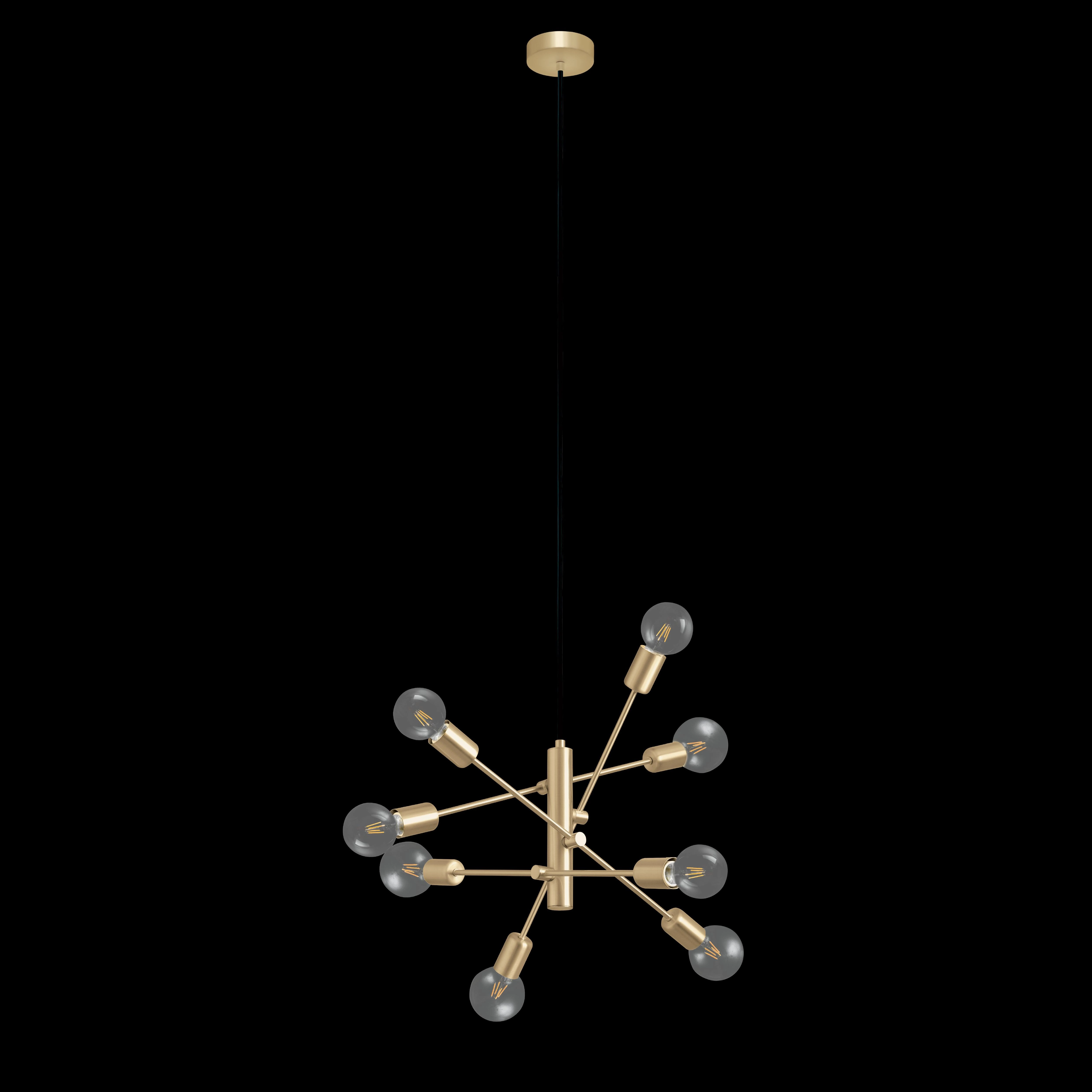 Eglo Gradoli 1 8 Light Brass Ceiling Pendant