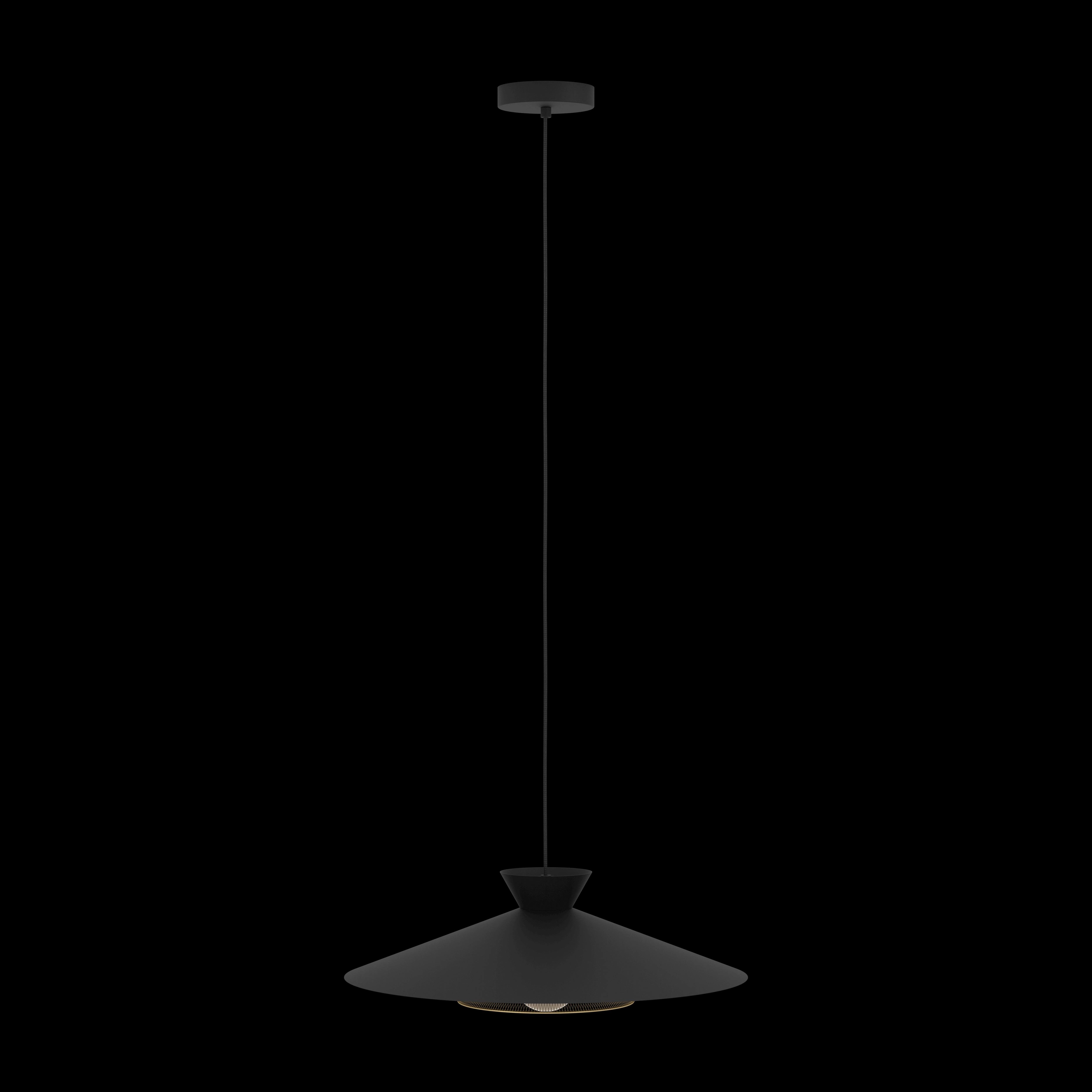 Eglo Grizedale Black & Brass Japanese-Inspired Ceiling Pendant