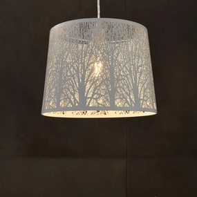 Eglo Hambleton Tree Pattern White Metal Ceiling Pendant sleek LED ceiling lamp