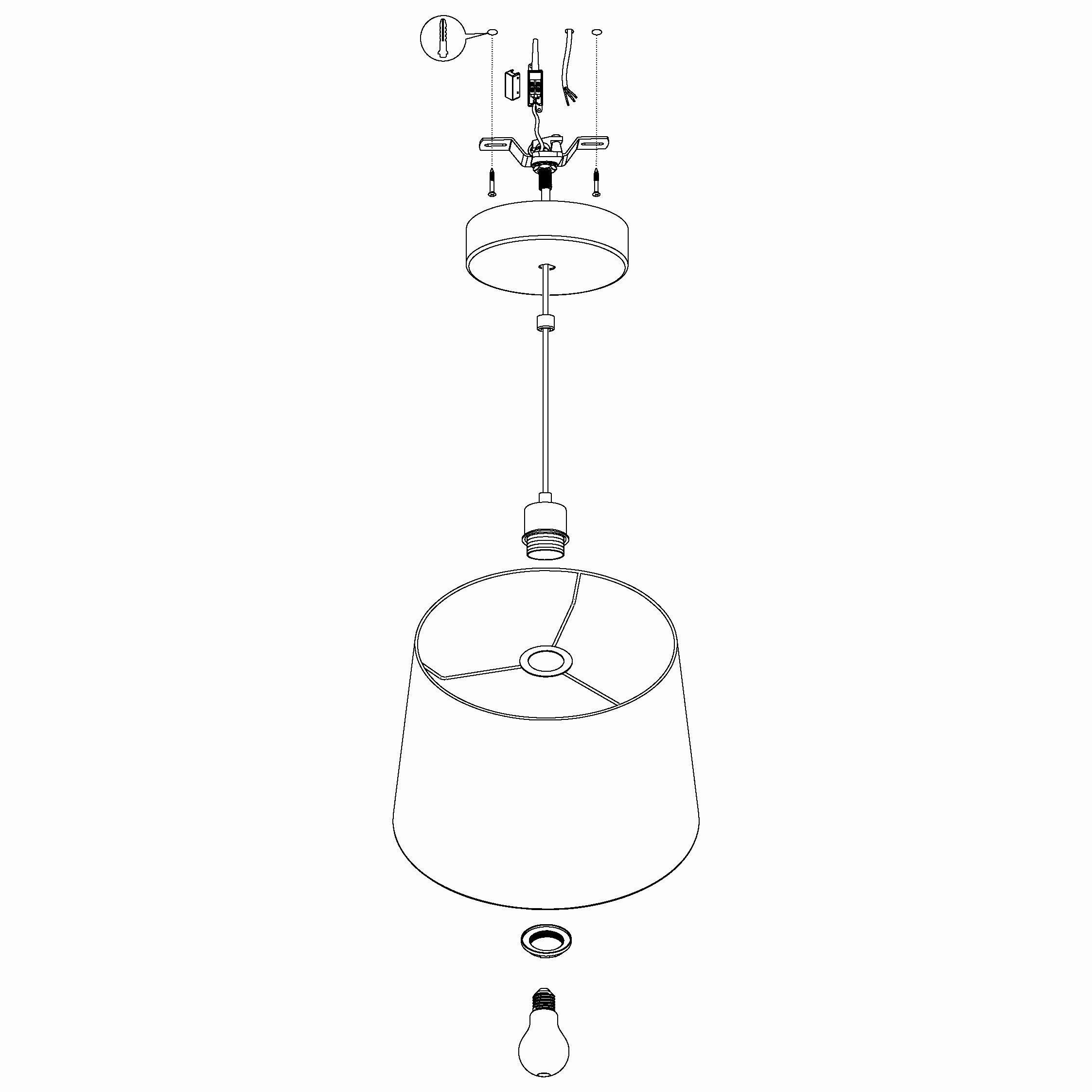 Eglo Hambleton Tree Pattern White Metal Ceiling Pendant