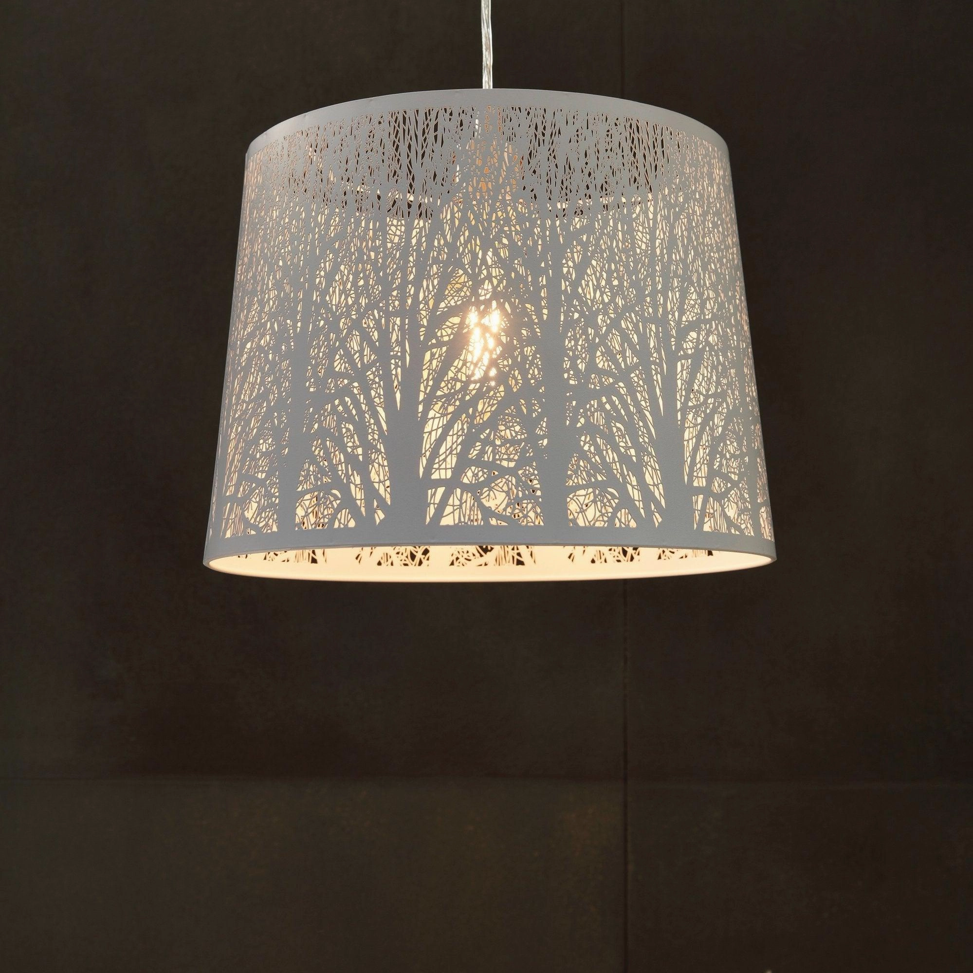 Eglo Hambleton Tree Pattern White Metal Ceiling Pendant sleek LED ceiling lamp