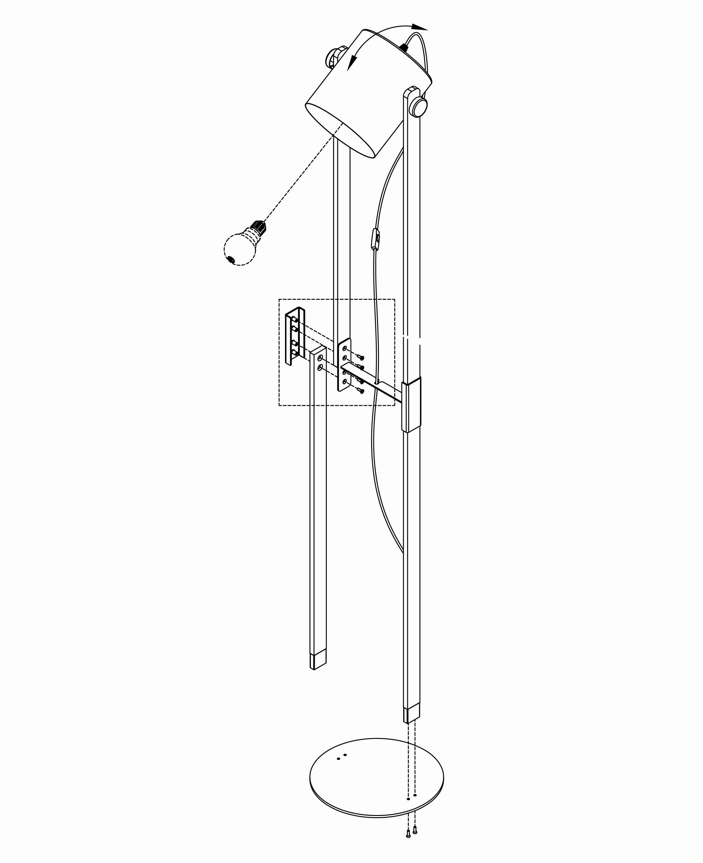 Eglo Hornwood Black & Wooden Floor Lamp