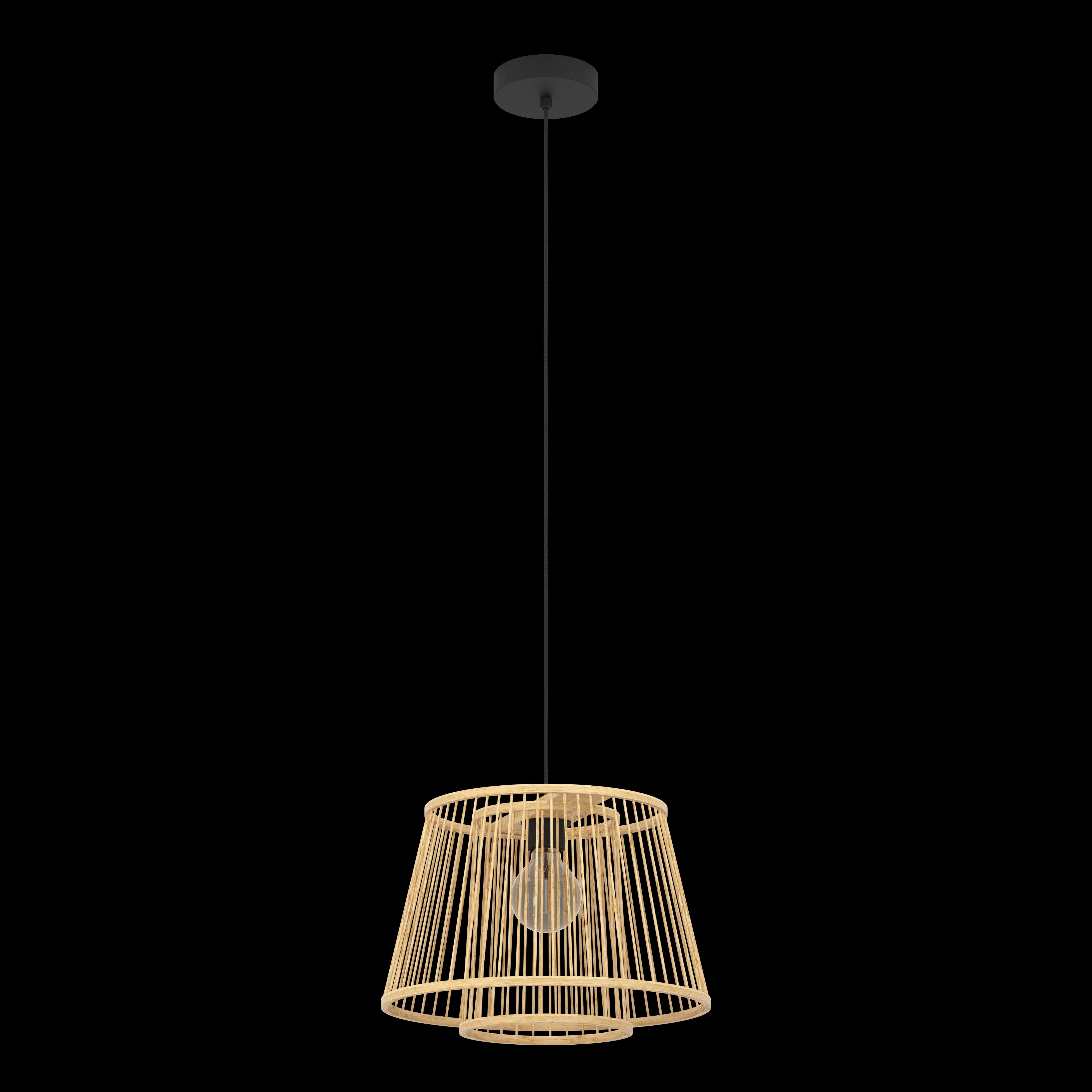 Eglo Hykeham Bamboo Lamp Shade Ceiling Pendant