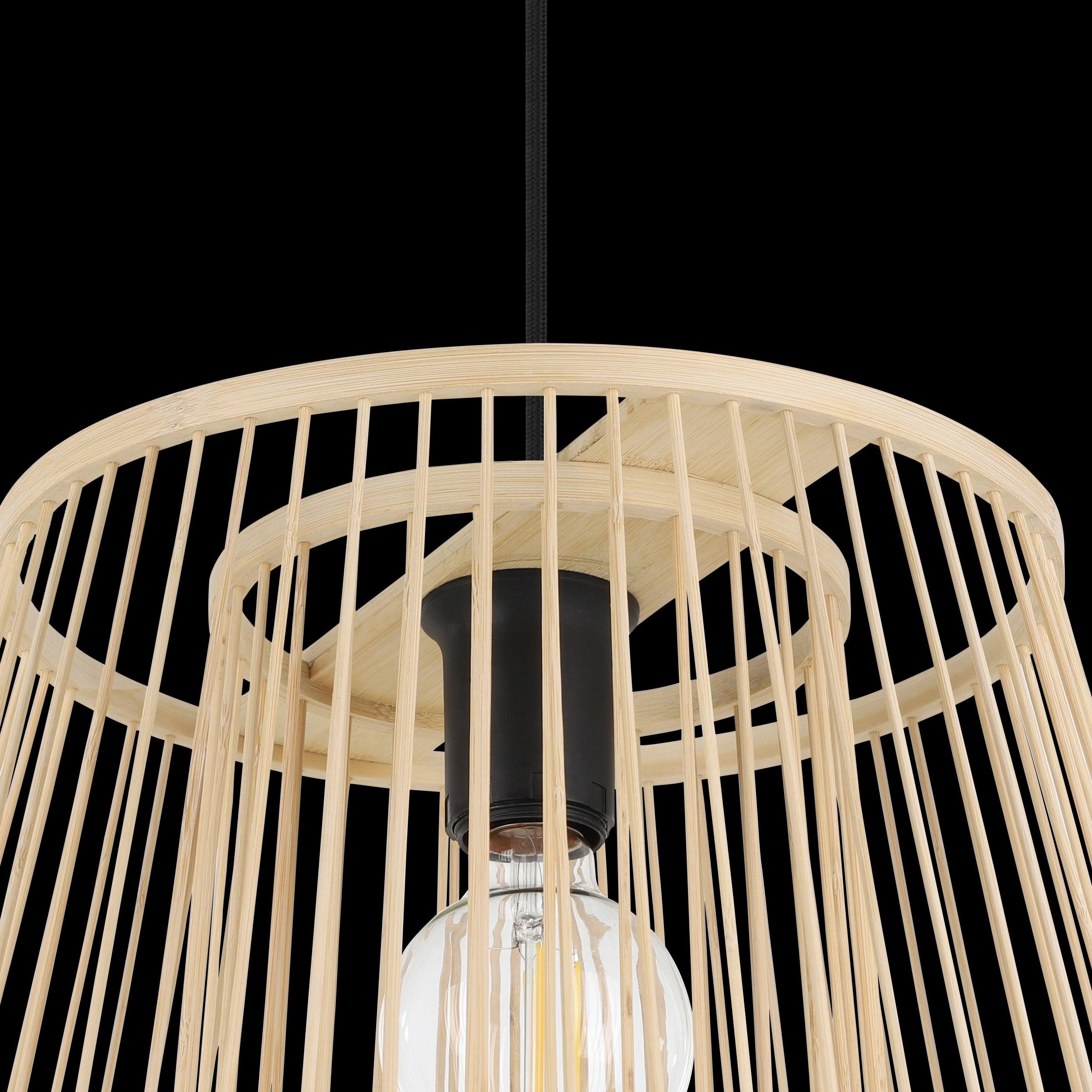 Eglo Hykeham Bamboo Lamp Shade Ceiling Pendant