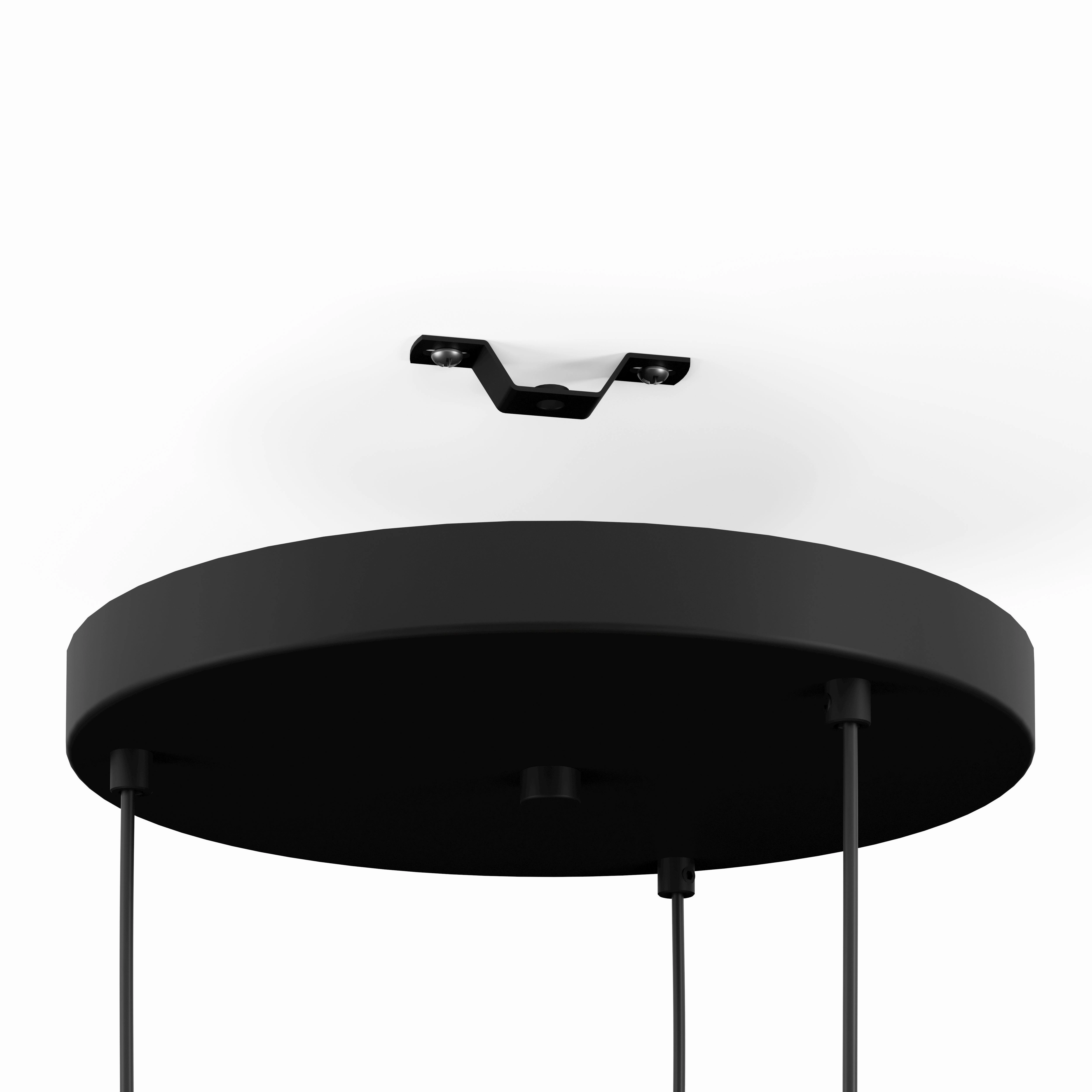 Eglo Ipsden 3 Light Hoop Black Ceiling Pendant