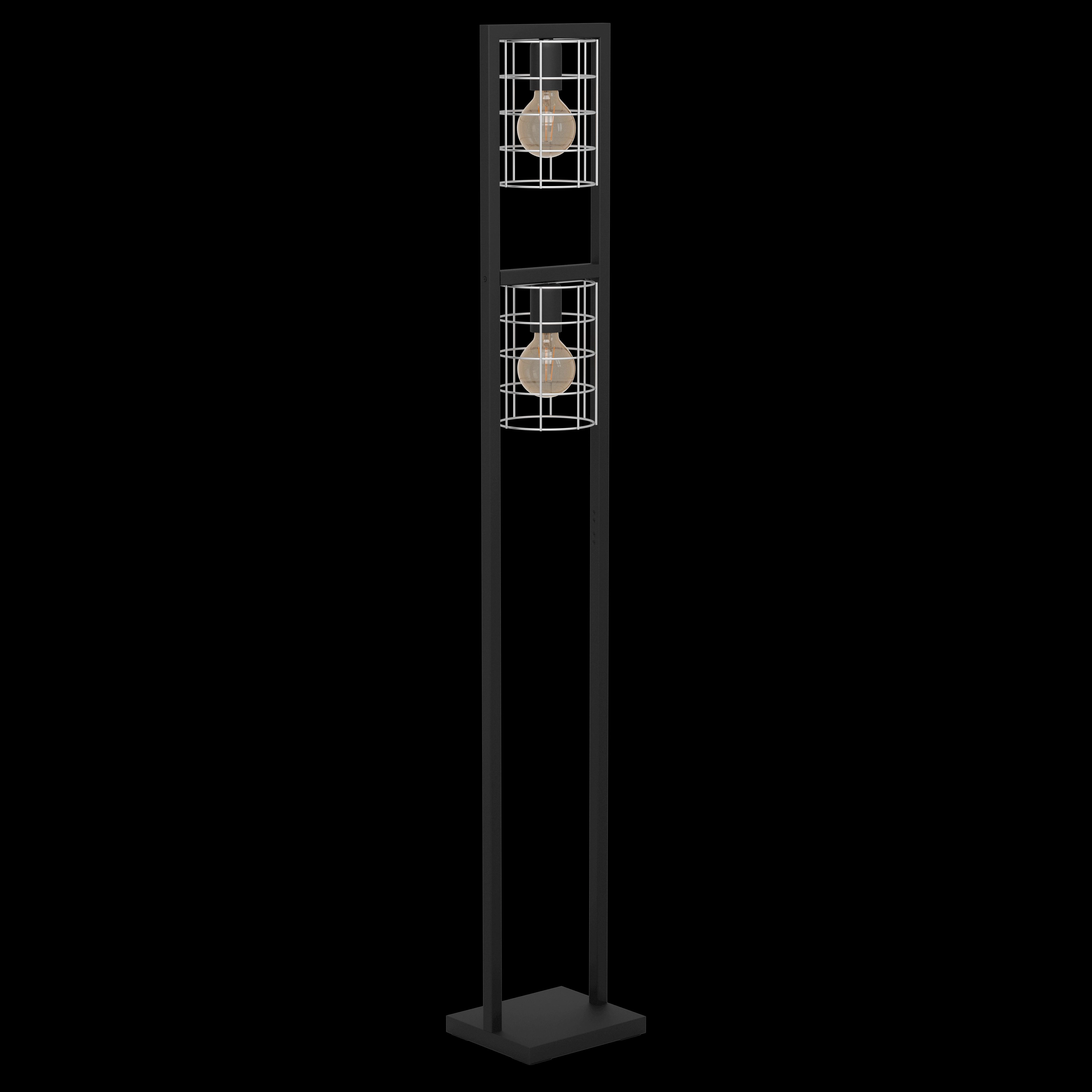 Eglo Jubily 2 Light Black Metal Framed Floor Lamp - Zinc Wire Shades creative lampshade design