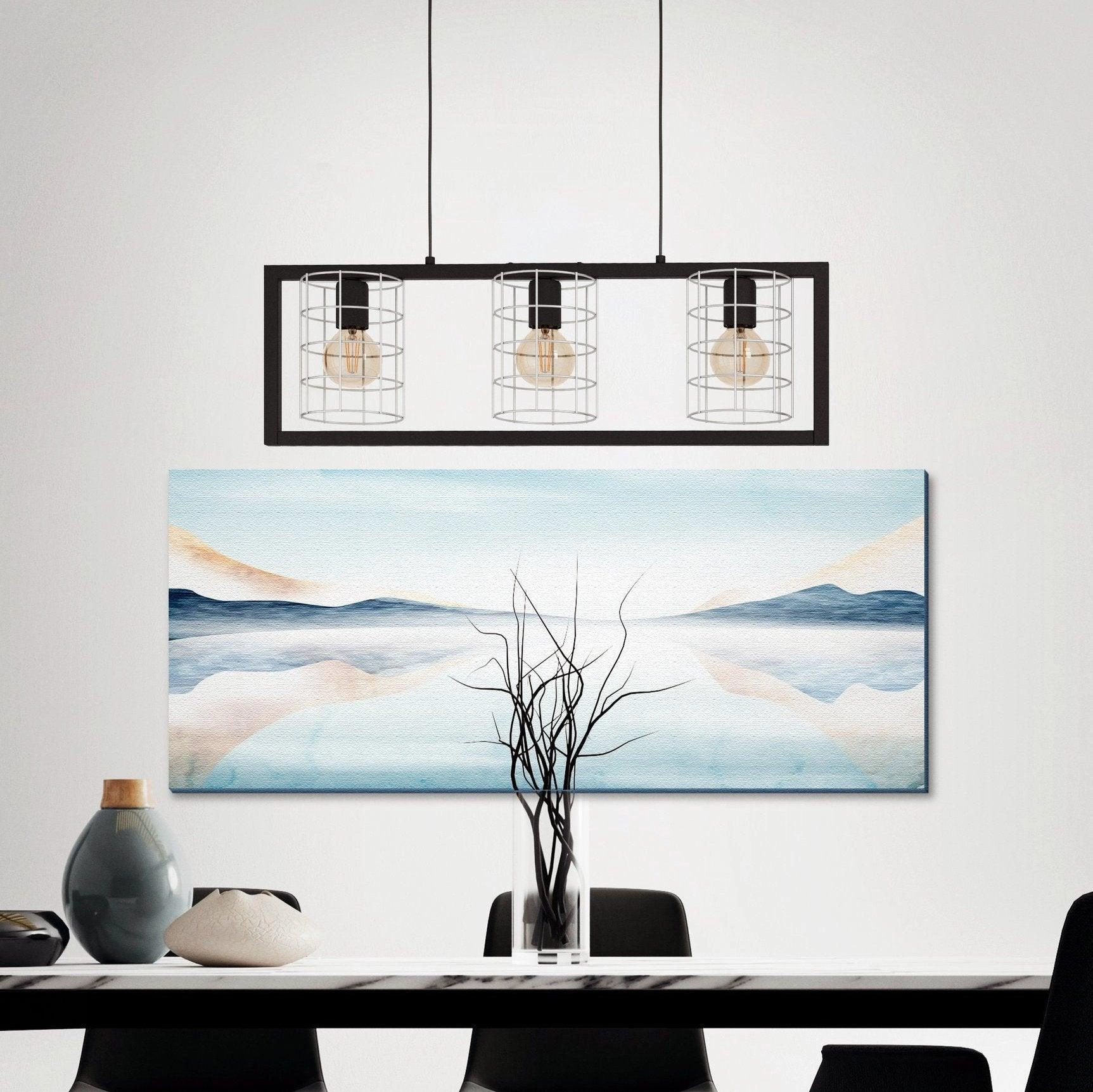 Eglo Jubily 3 Light Black & Zinc Caged Ceiling Pendant