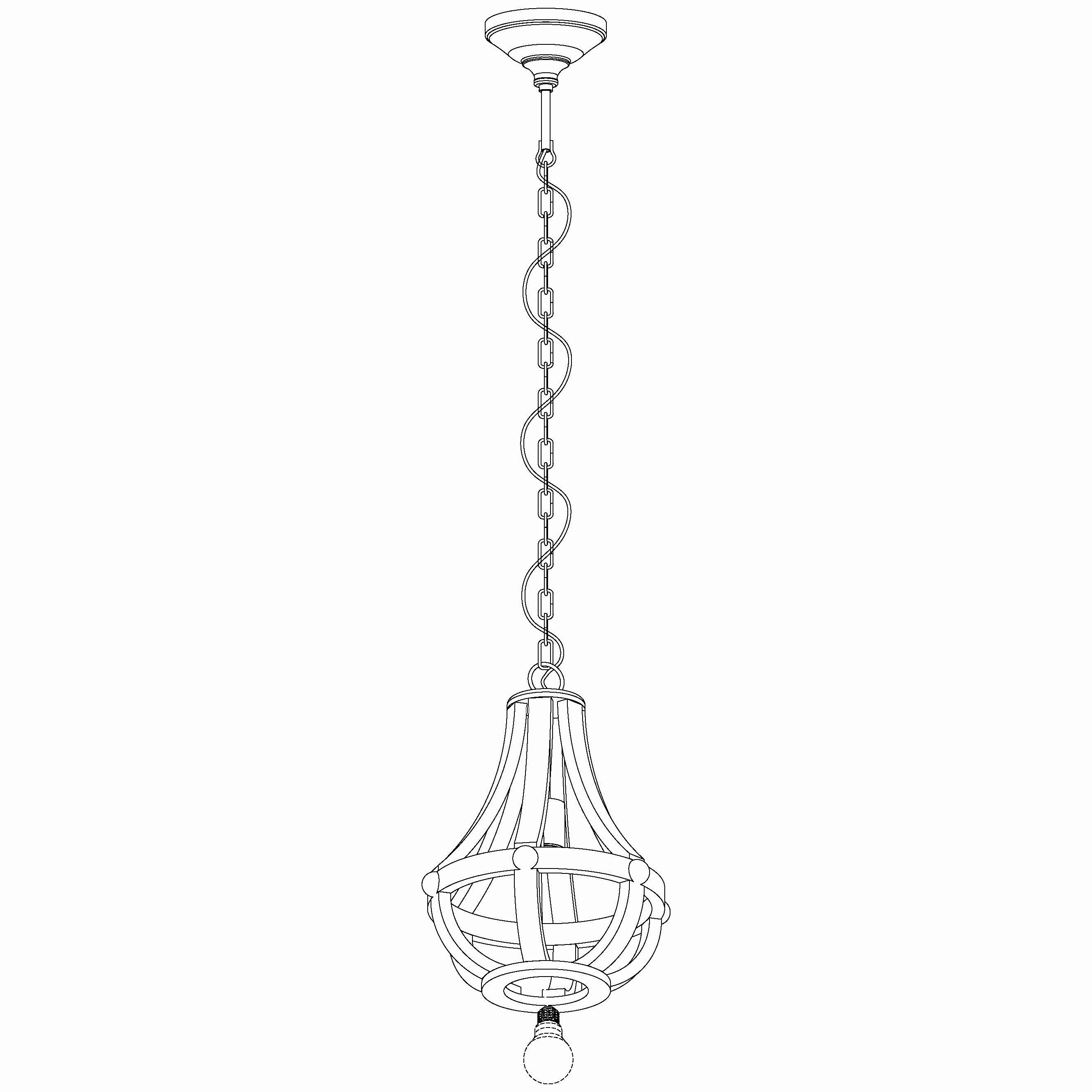 Eglo Kinross Brown Wood Ceiling Pendant