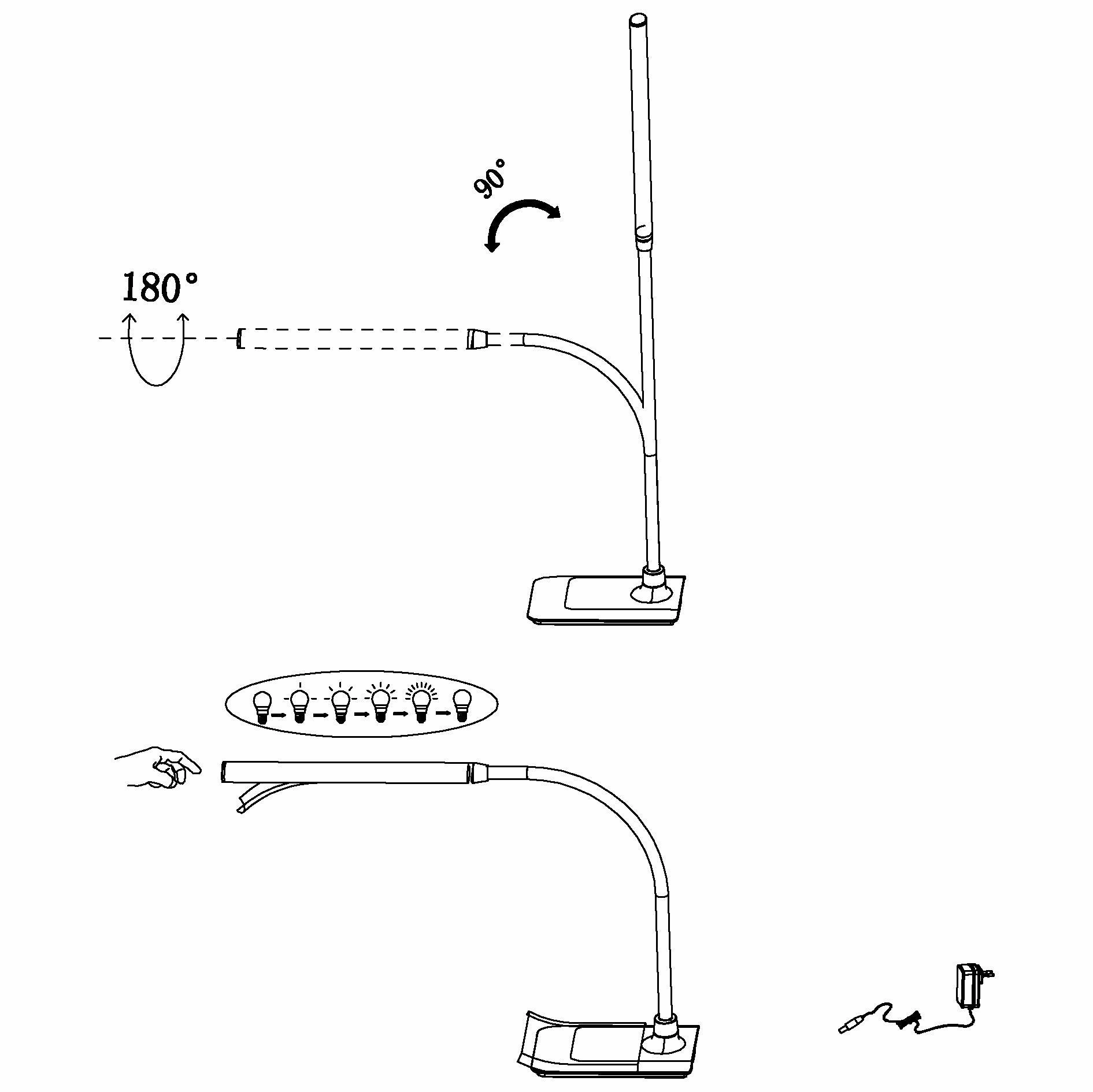 Eglo Laroa White Adjustable LED Table Lamp