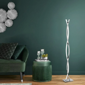 Eglo Lasana 2 Chrome 2 Light LED Modern Floor Lamp creative lampshade design