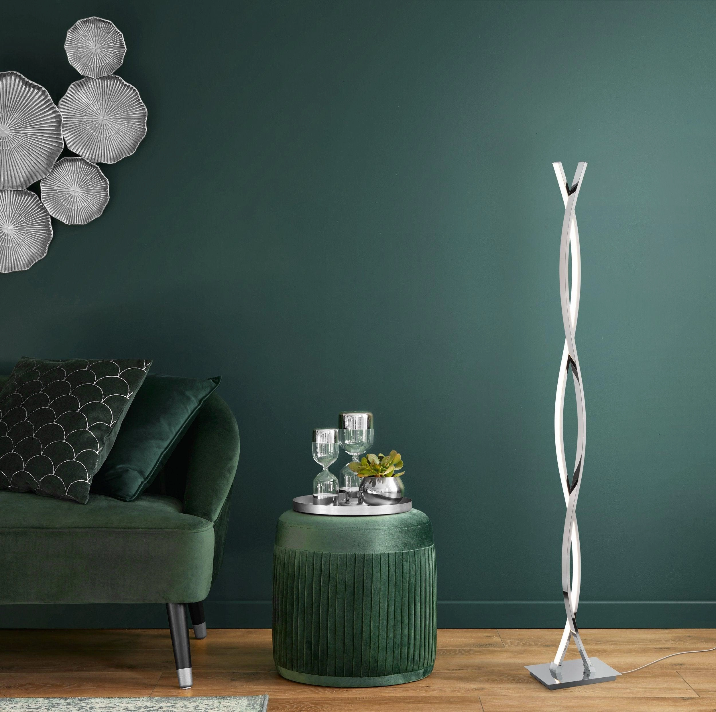 Eglo Lasana 2 Chrome 2 Light LED Modern Floor Lamp creative lampshade design