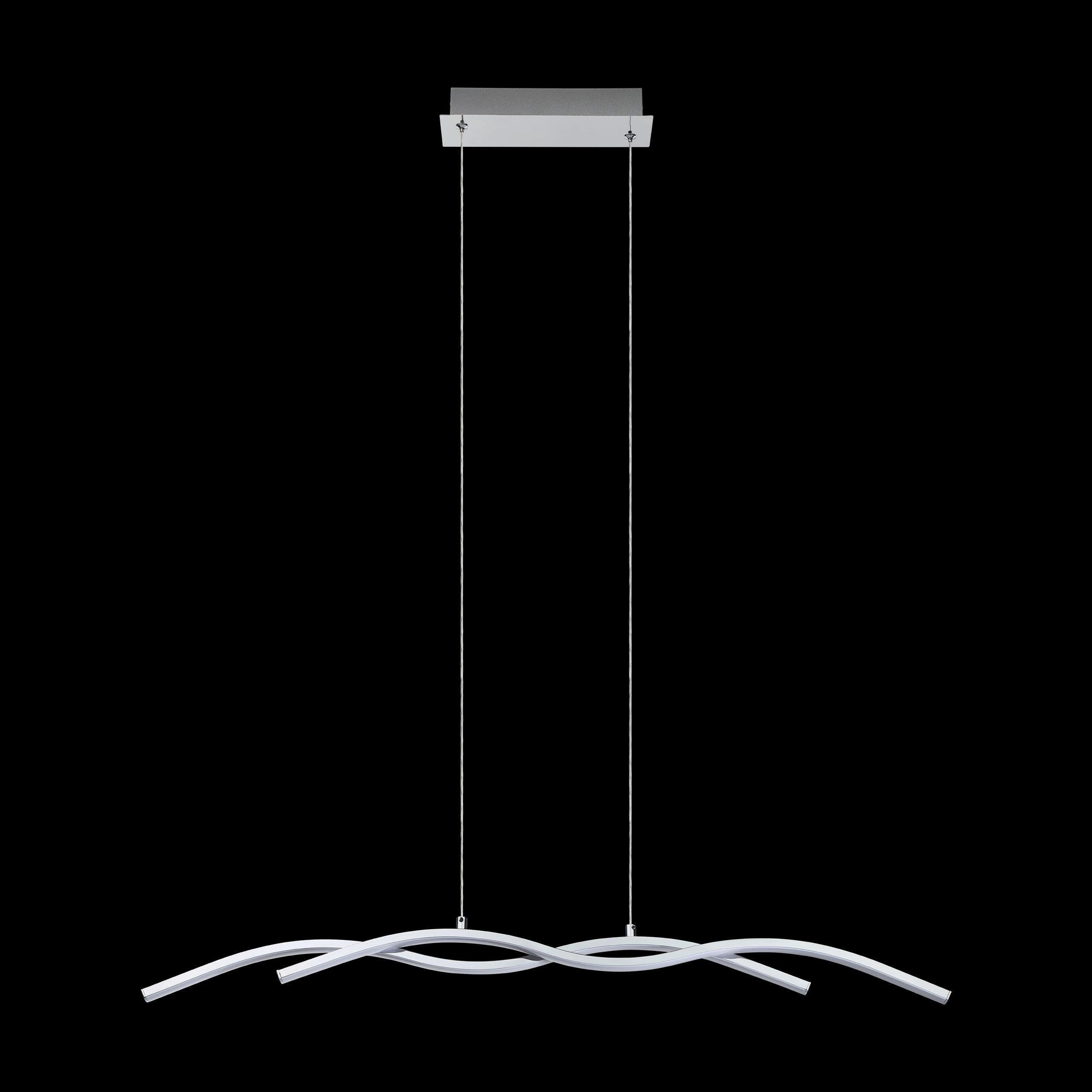 Eglo Lasana 2 LED Chrome Curved Ceiling Pendant - 87cm