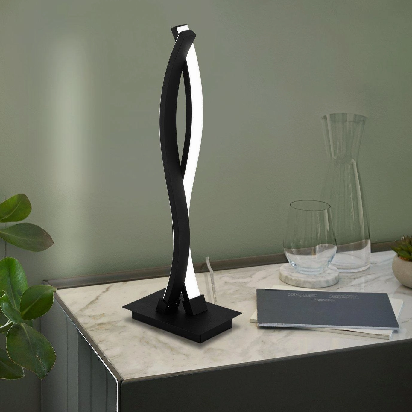 Eglo Lasana 3 Black 2 Light LED Table Lamp