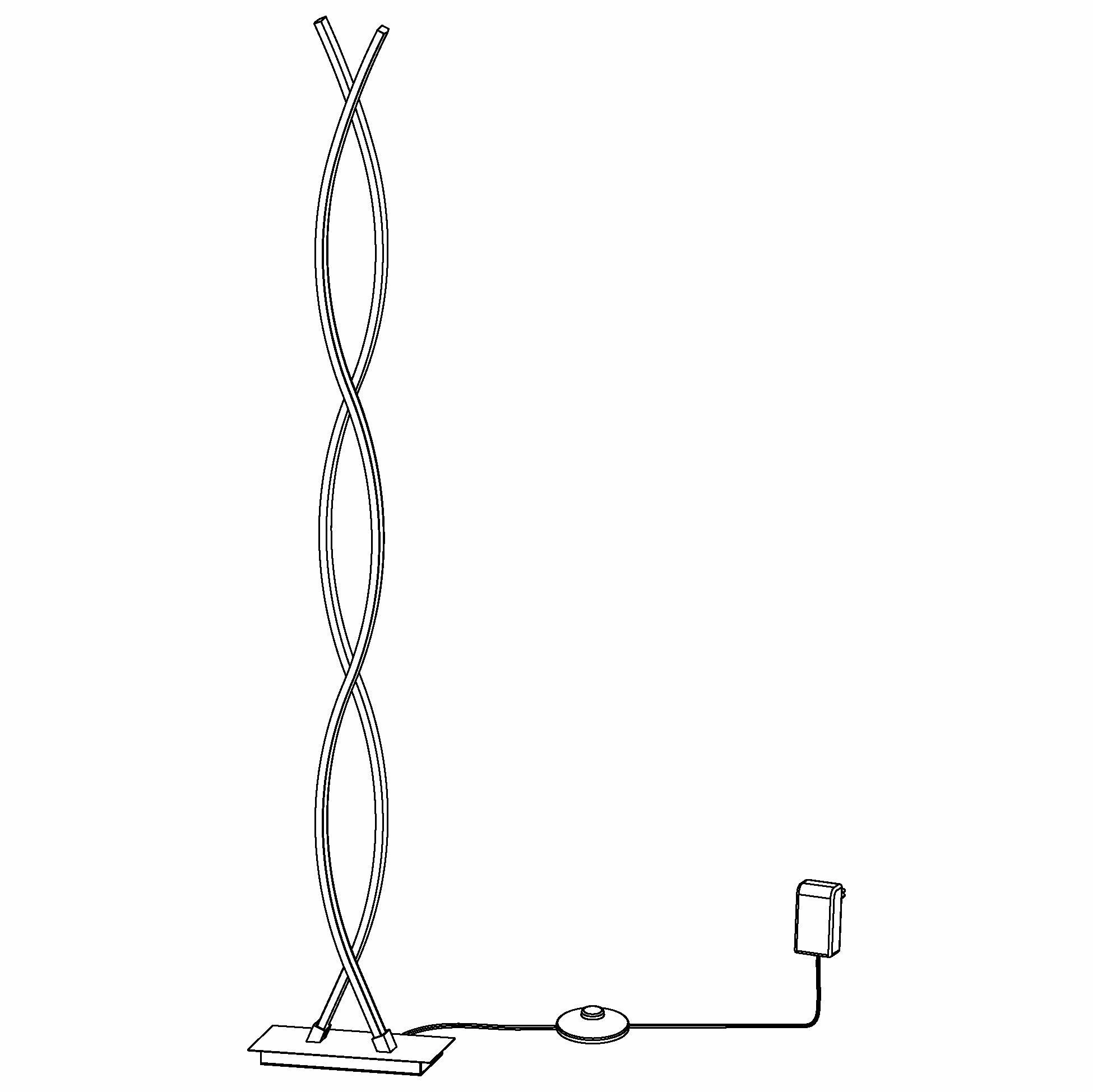 Eglo Lasana 3 LED Modern Two Light Black Floor Lamp
