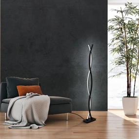 Eglo Lasana 3 LED Modern Two Light Black Floor Lamp creative lampshade design