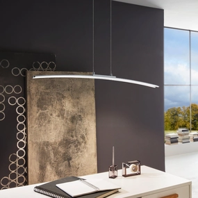 Eglo Lasana LED Chrome Curved Ceiling Pendant flush mount ceiling fixture