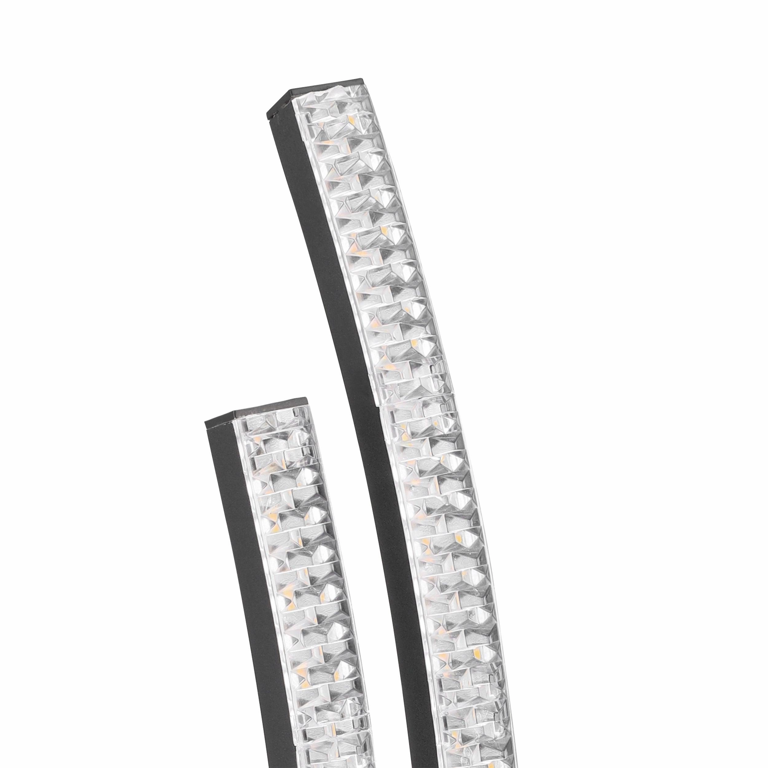 Eglo Lejias Black Curved Plastic Crystal LED Table Lamp