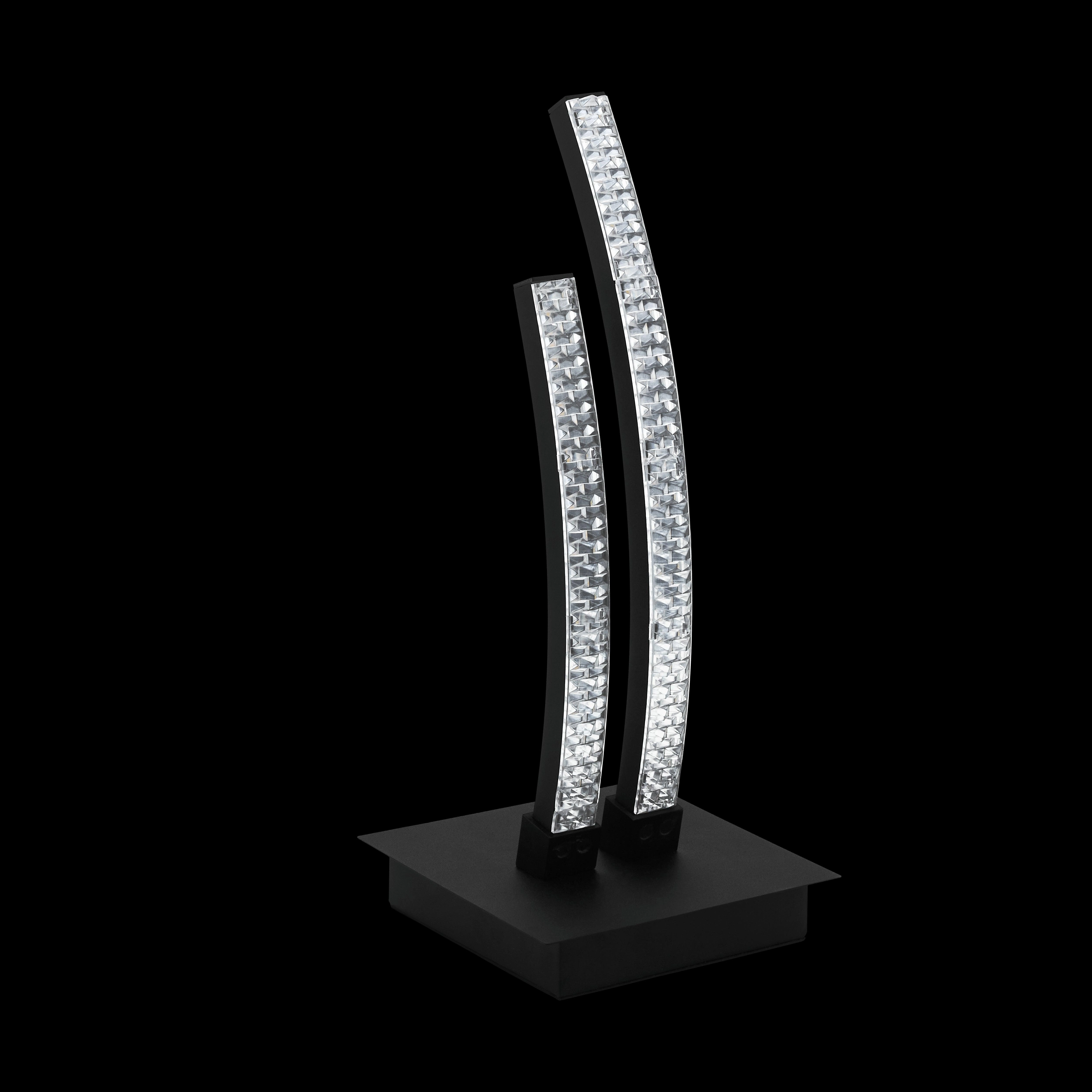 Eglo Lejias Black Curved Plastic Crystal LED Table Lamp