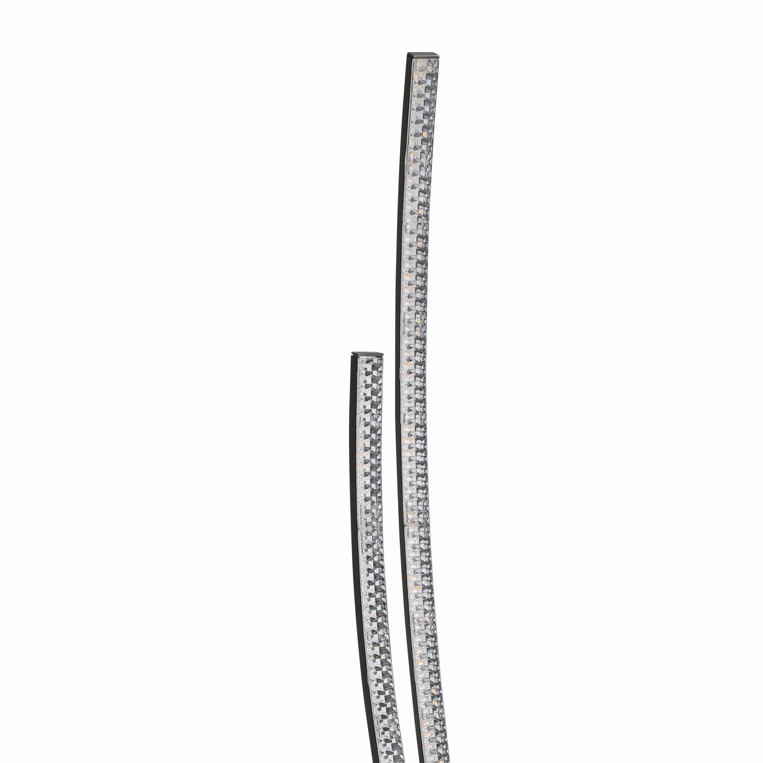 Eglo Lejias LED Black Floor Lamp With Plastic Crystal Finish