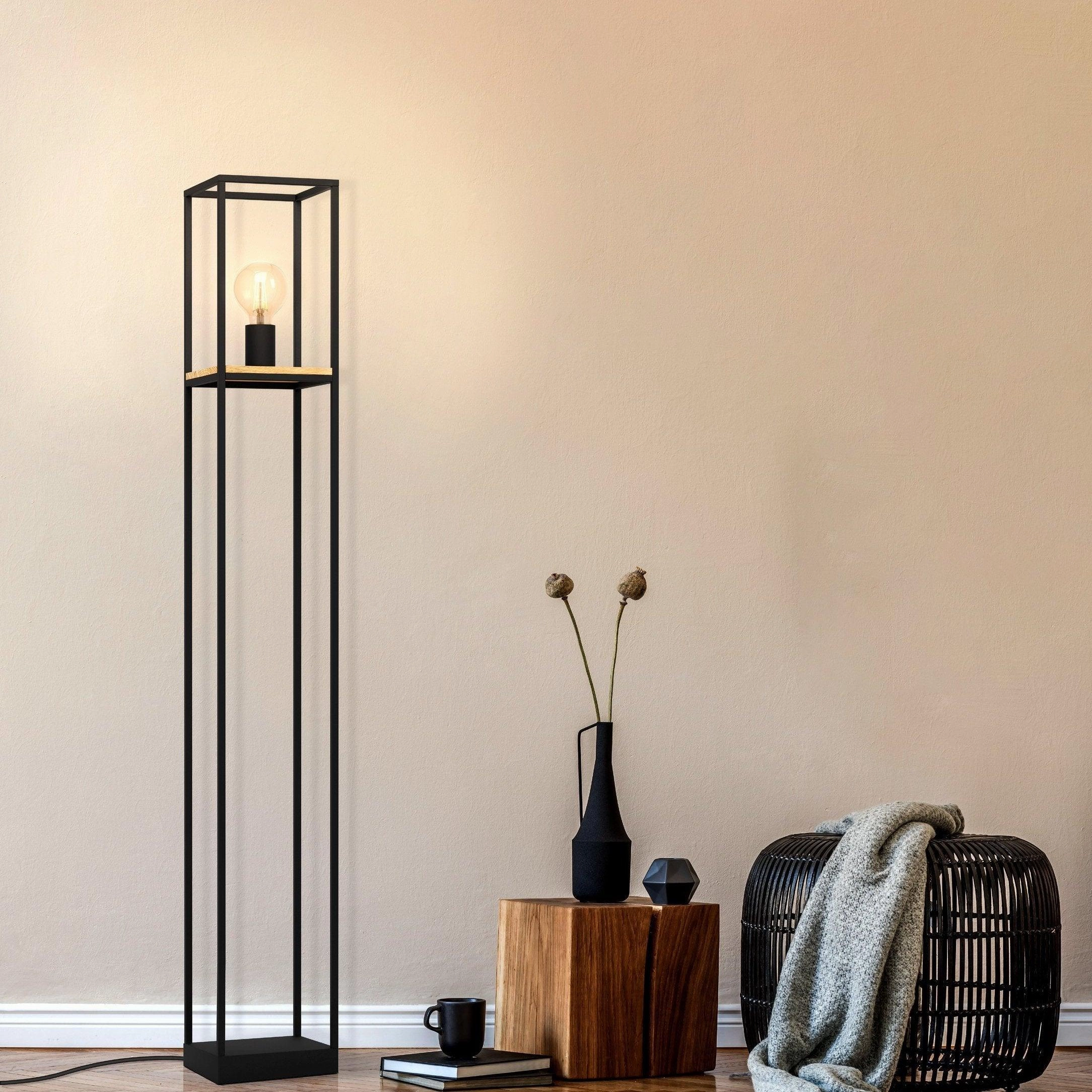 Eglo Libertad Rectangular Metal Framed Floor Lamp