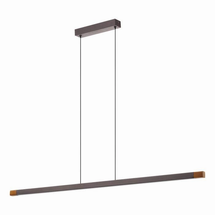 Eglo Lisciana LED Aluminium & Walnut Effect Pendant