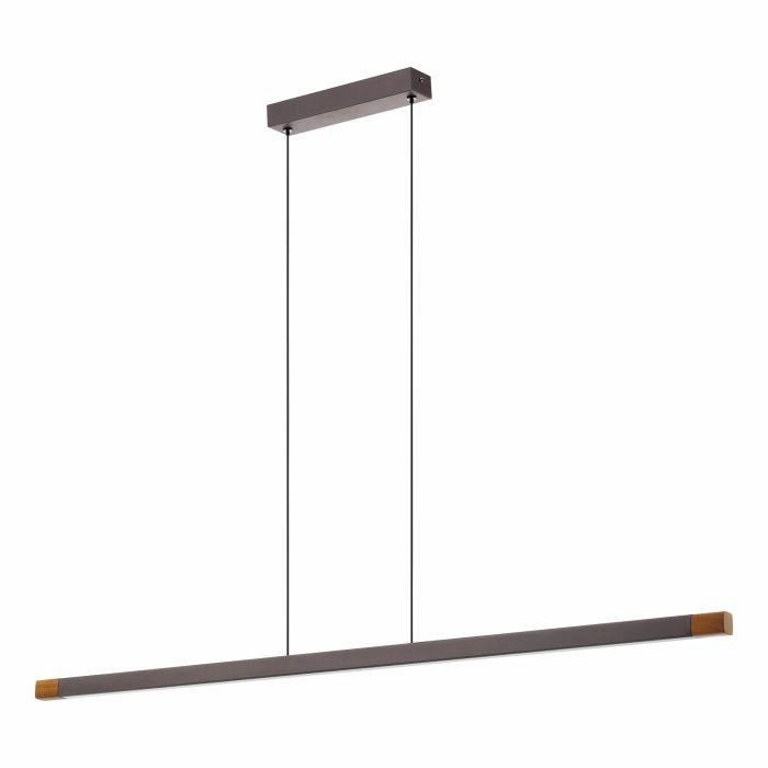 Eglo Lisciana LED Aluminium & Walnut Effect Pendant