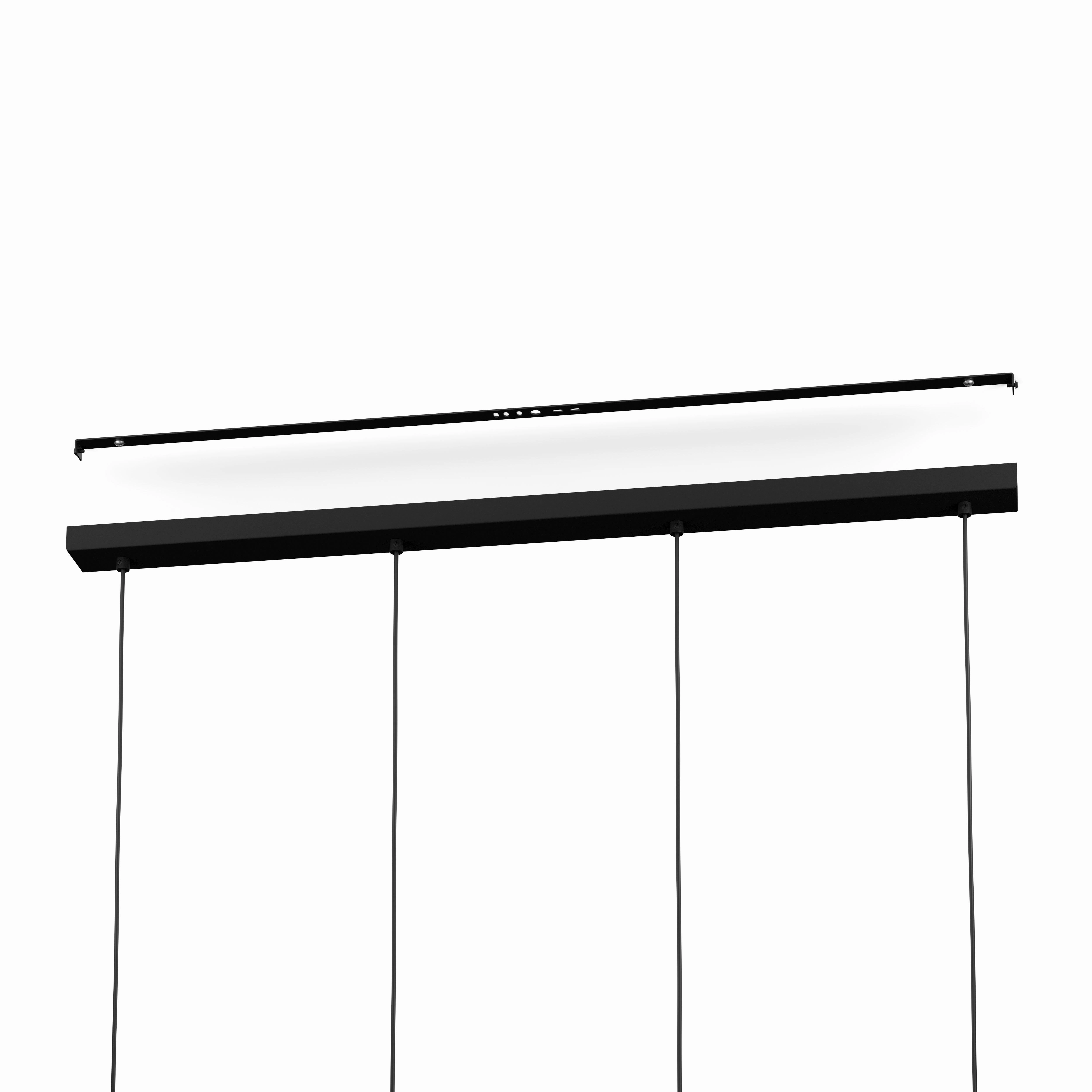 Eglo Lobatia 4 Light Black & Grey Terrazzo Cable Pendant