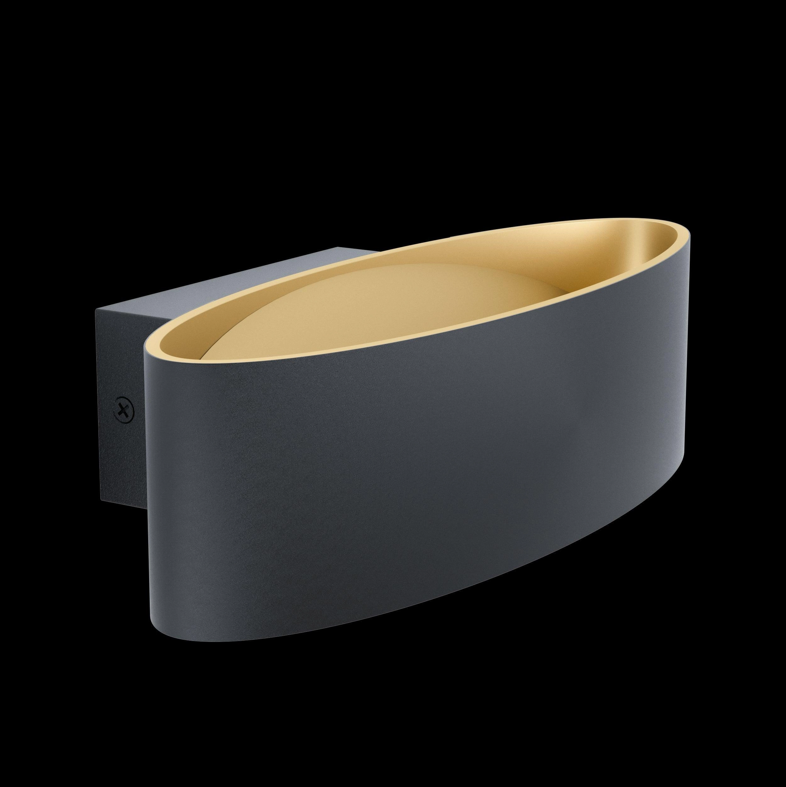 Eglo Maccacari Curved Black & Gold LED Wall light