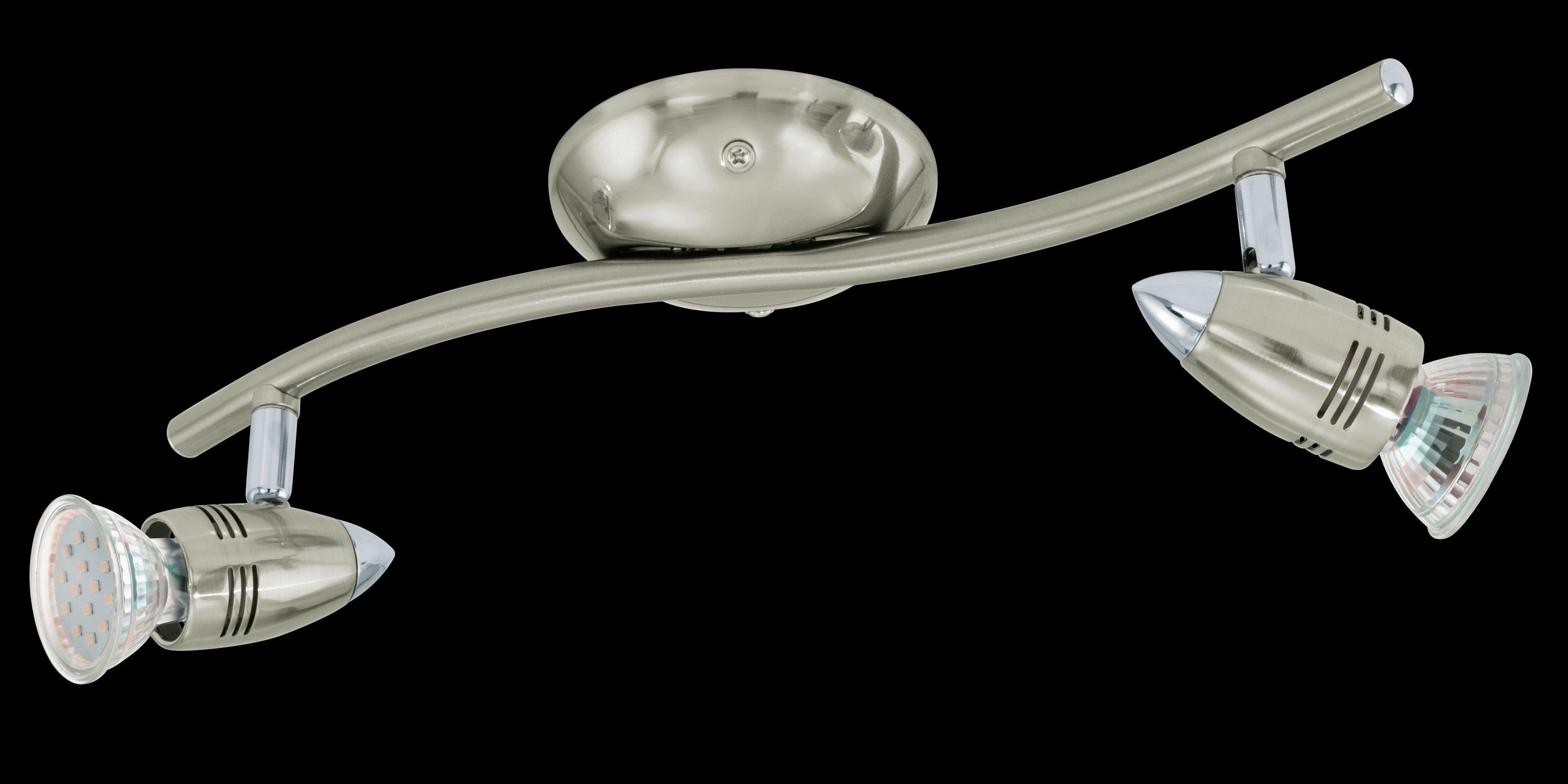 Eglo Magnum-LED Nickel 2 Light Bar Spotlight tall arc lamp for living room