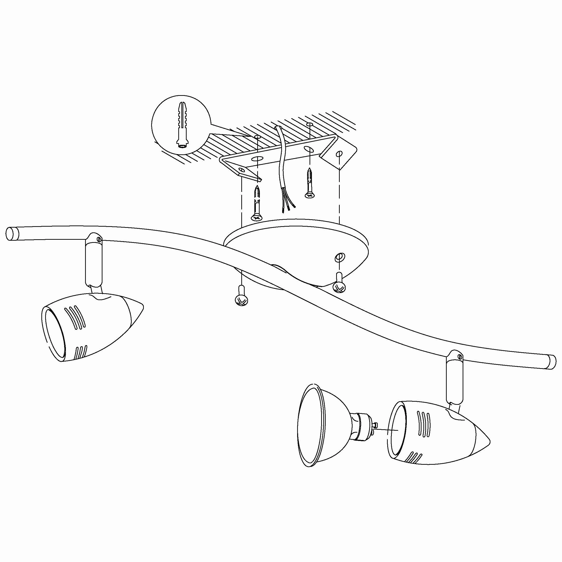 Eglo Magnum-LED Nickel 2 Light Bar Spotlight