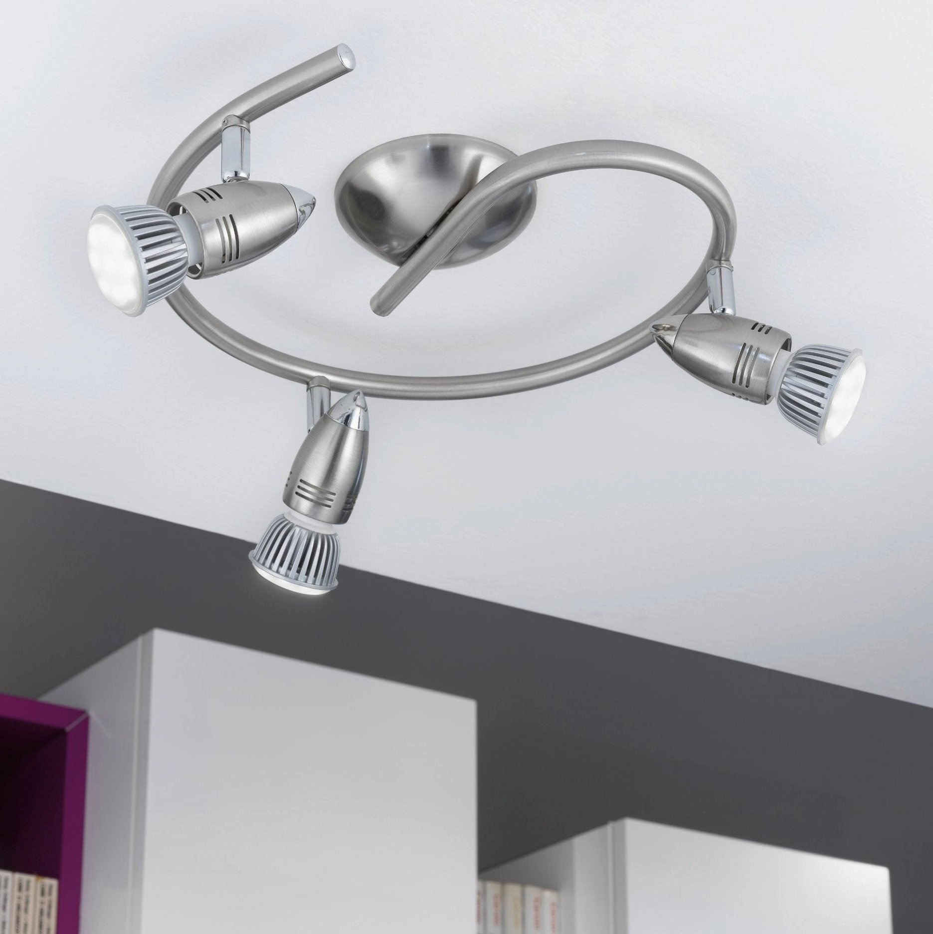 Eglo Magnum-LED Nickel 3 Light Spotlight