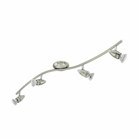 Eglo Magnum-LED Nickel 4 Light Bar Spotlight tall arc lamp for living room