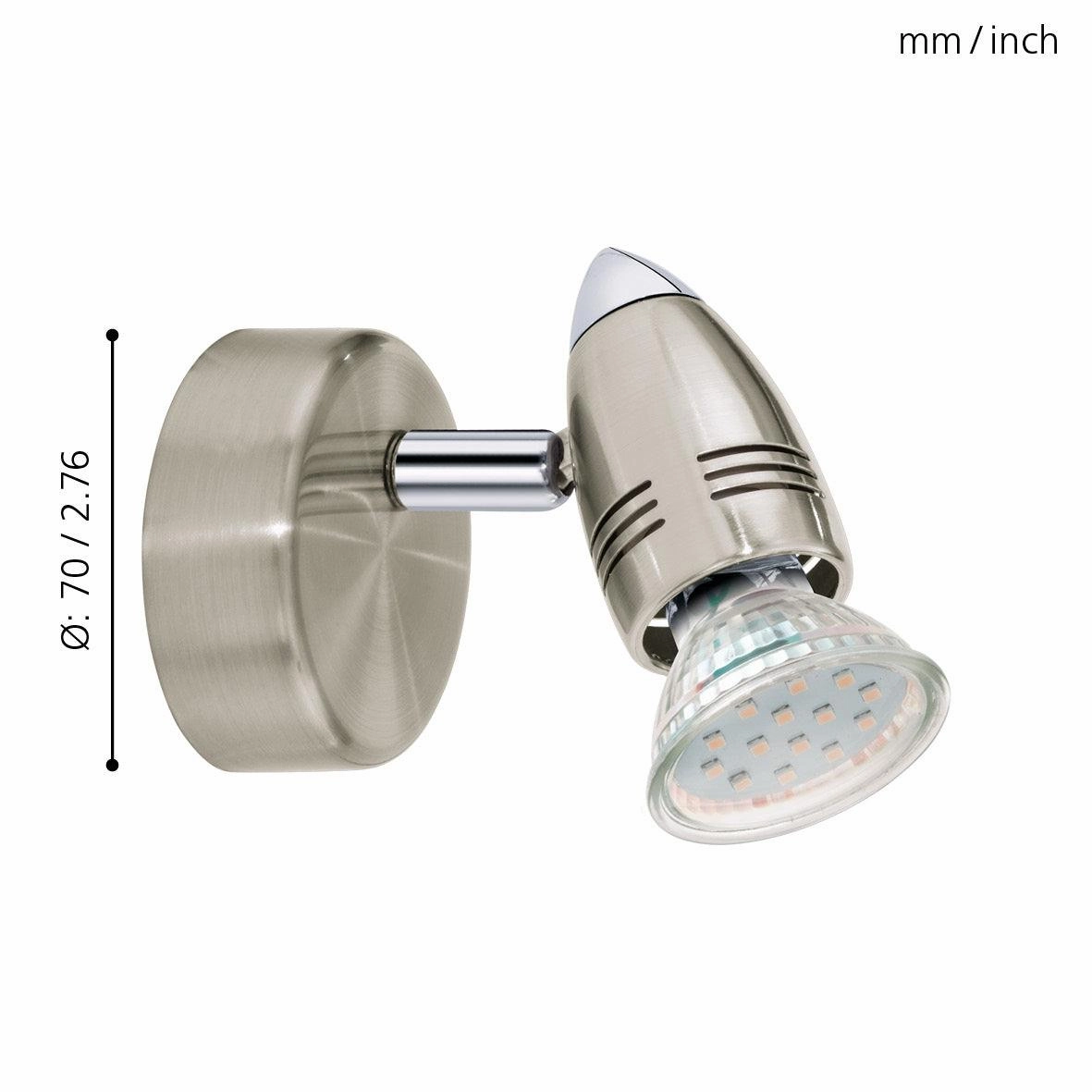 Eglo Magnum-LED Nickel Wall Spotlight