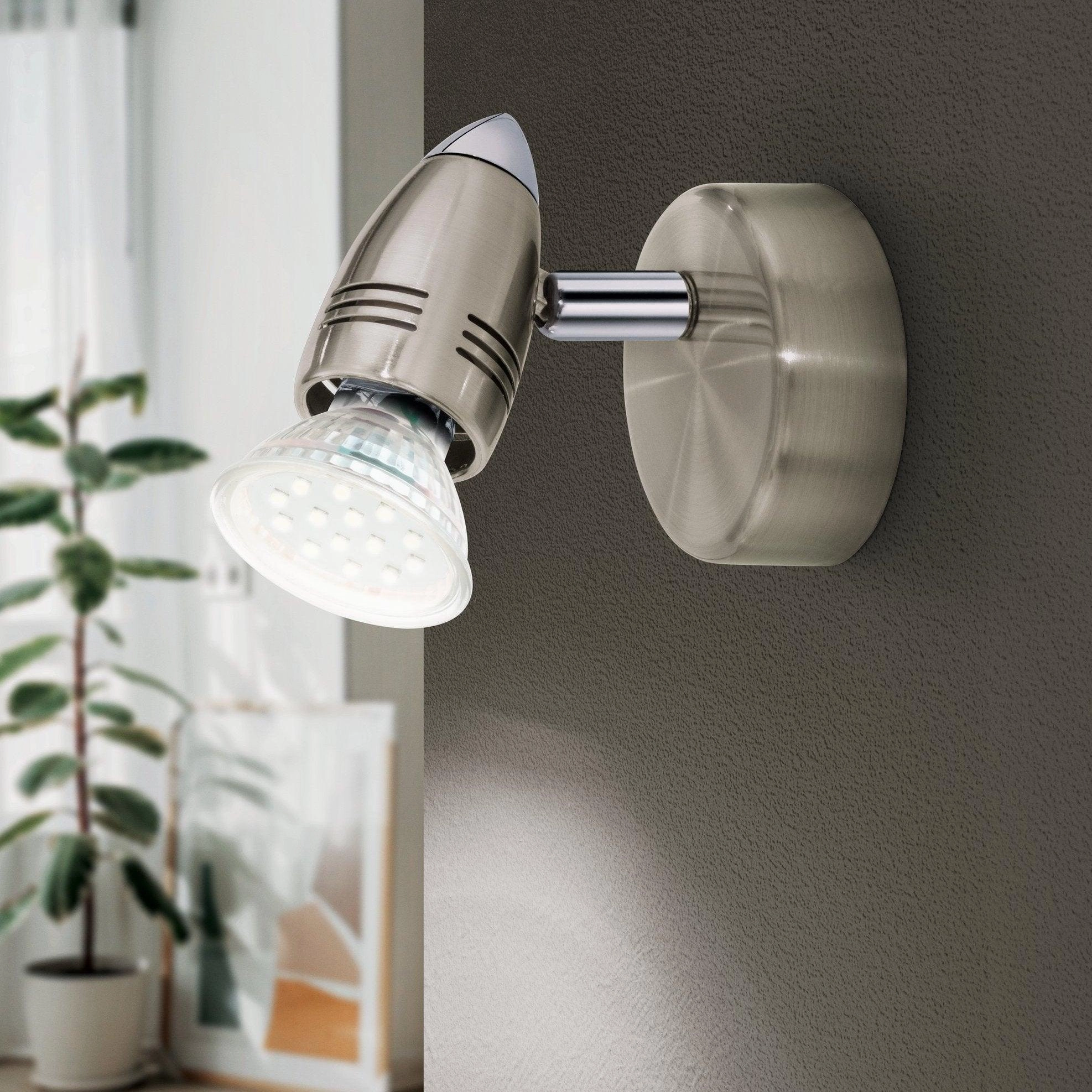 Eglo Magnum-LED Nickel Wall Spotlight