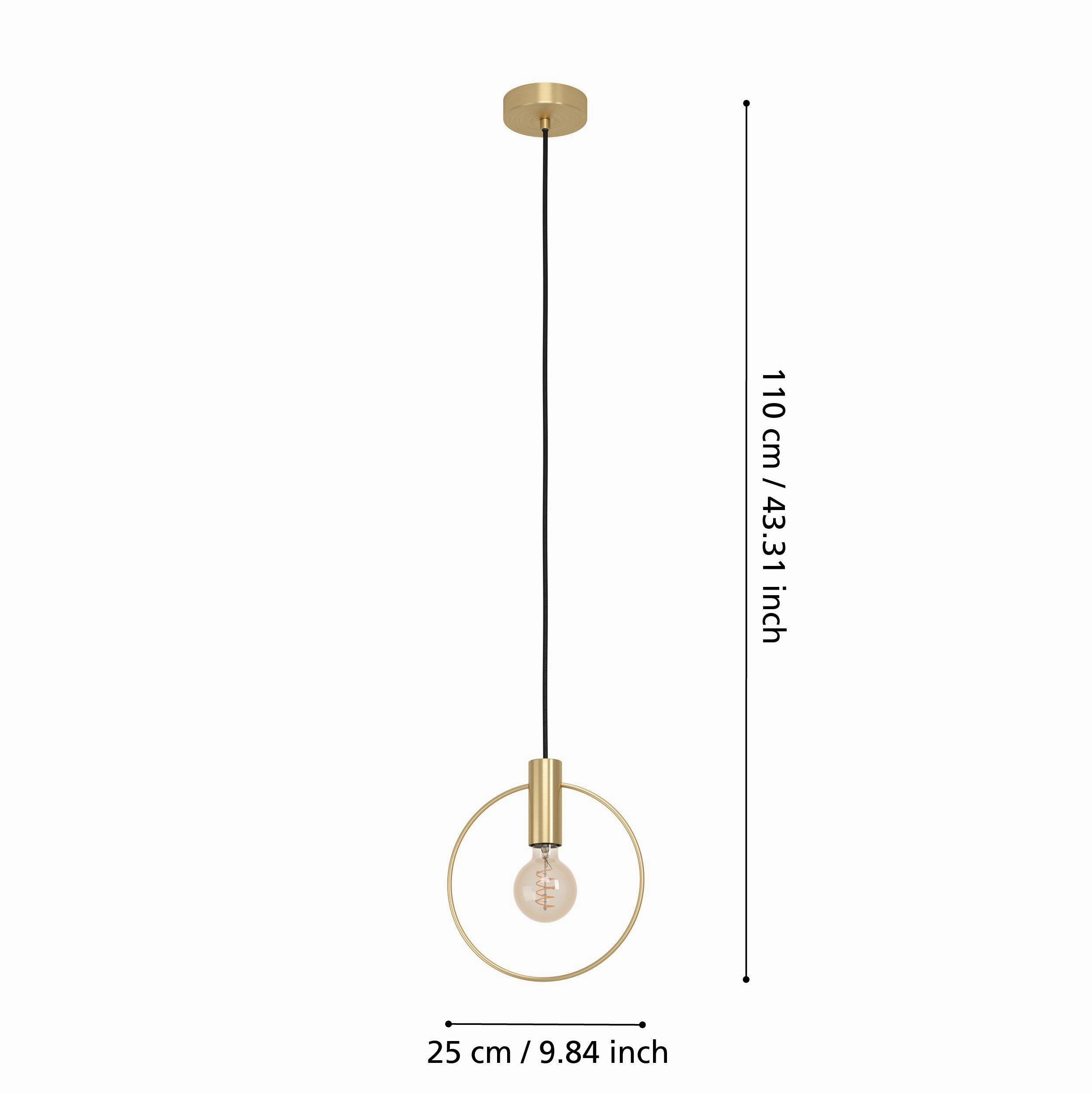 Eglo Manizales Brass Hoop Ceiling Pendant