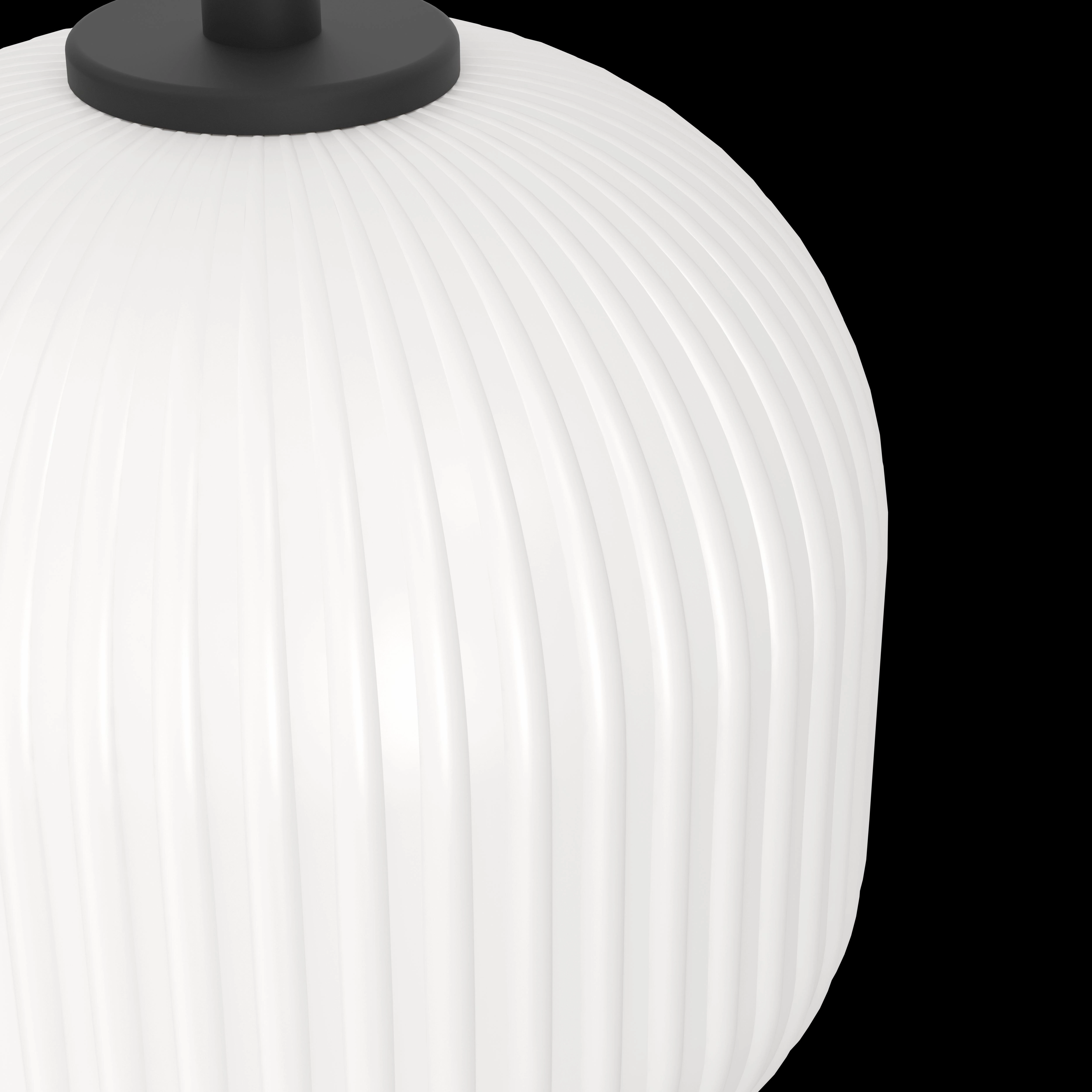 Eglo Mantunalle 3 Light White Ribbed Glass Shade Bar Pendant