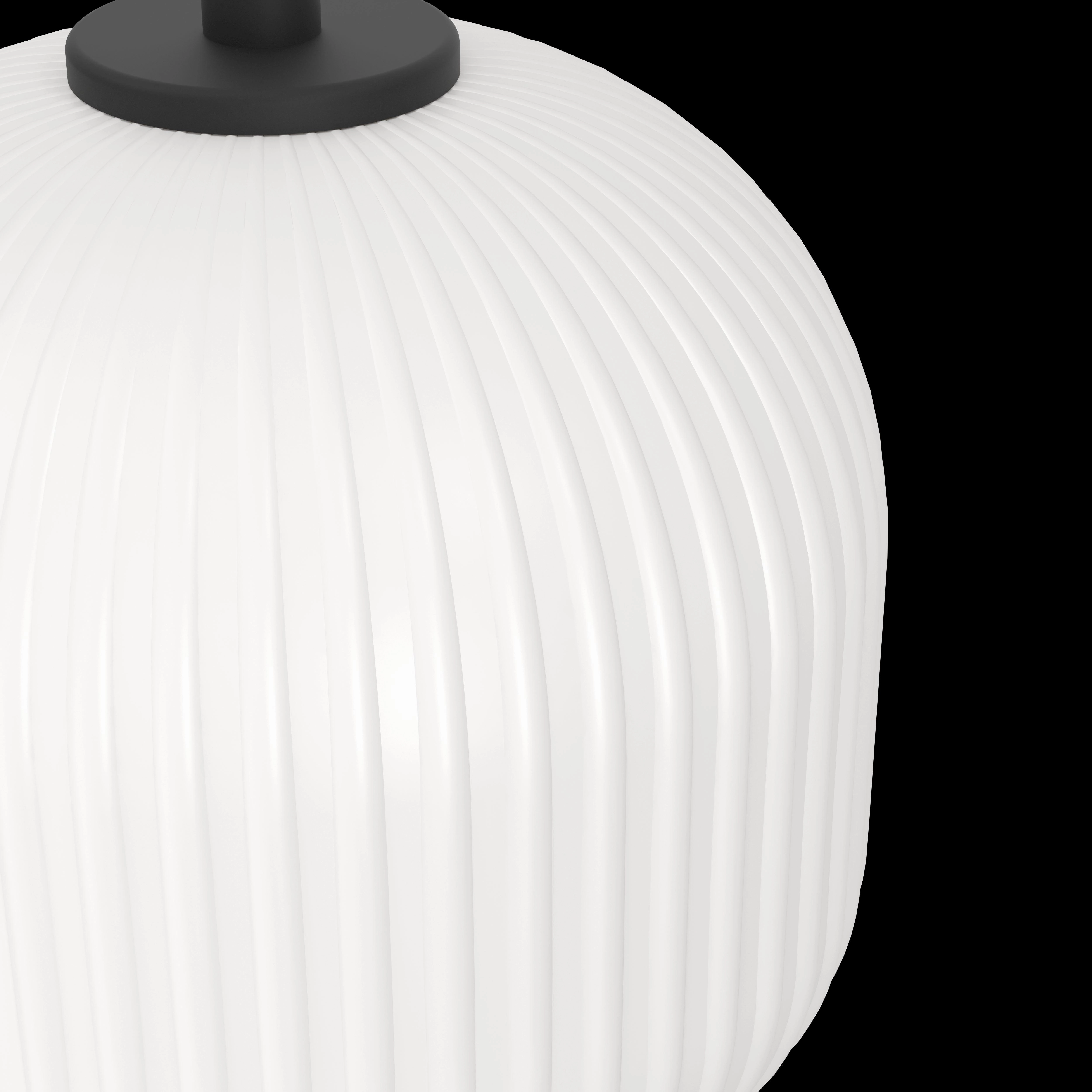 Eglo Mantunalle 3 Light White Ribbed Glass Shade Bar Pendant