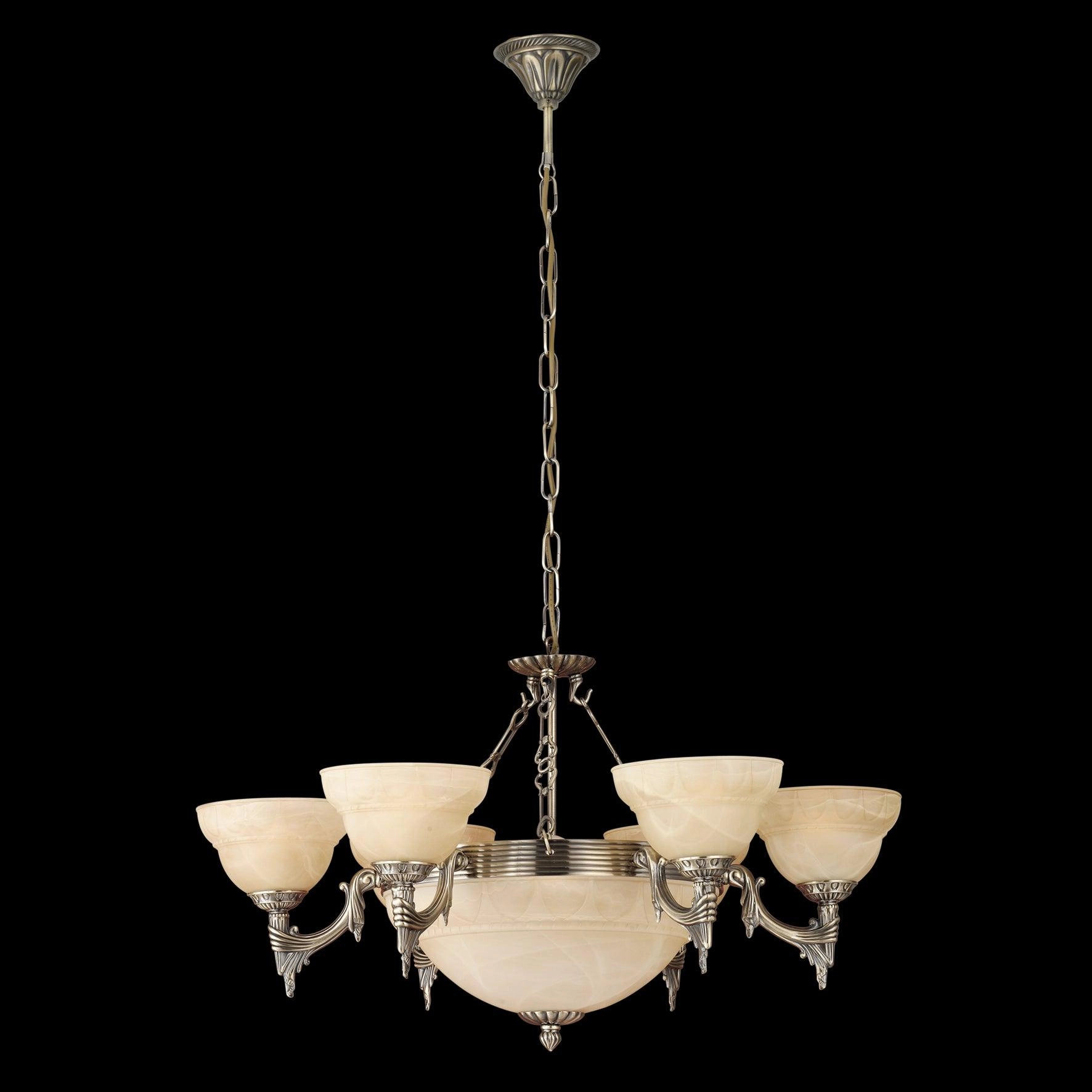 Eglo Marbella 9 Light Bronze & Alabaster Glass Pendant