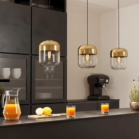 Eglo Maryvilla 3 Light Glass & Gold Ceiling Pendant flush mount ceiling fixture
