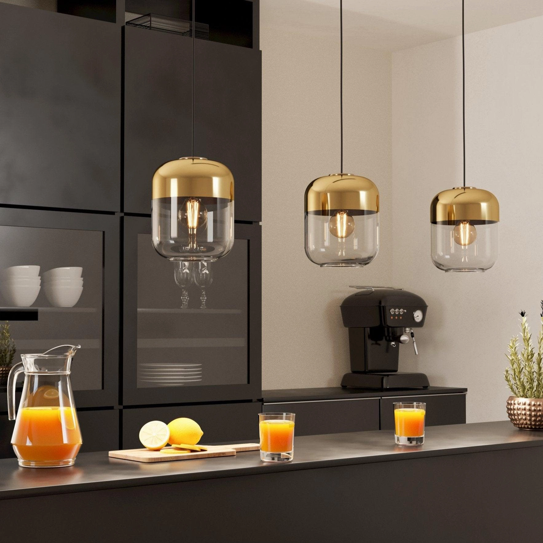 Eglo Maryvilla 3 Light Glass & Gold Ceiling Pendant flush mount ceiling fixture
