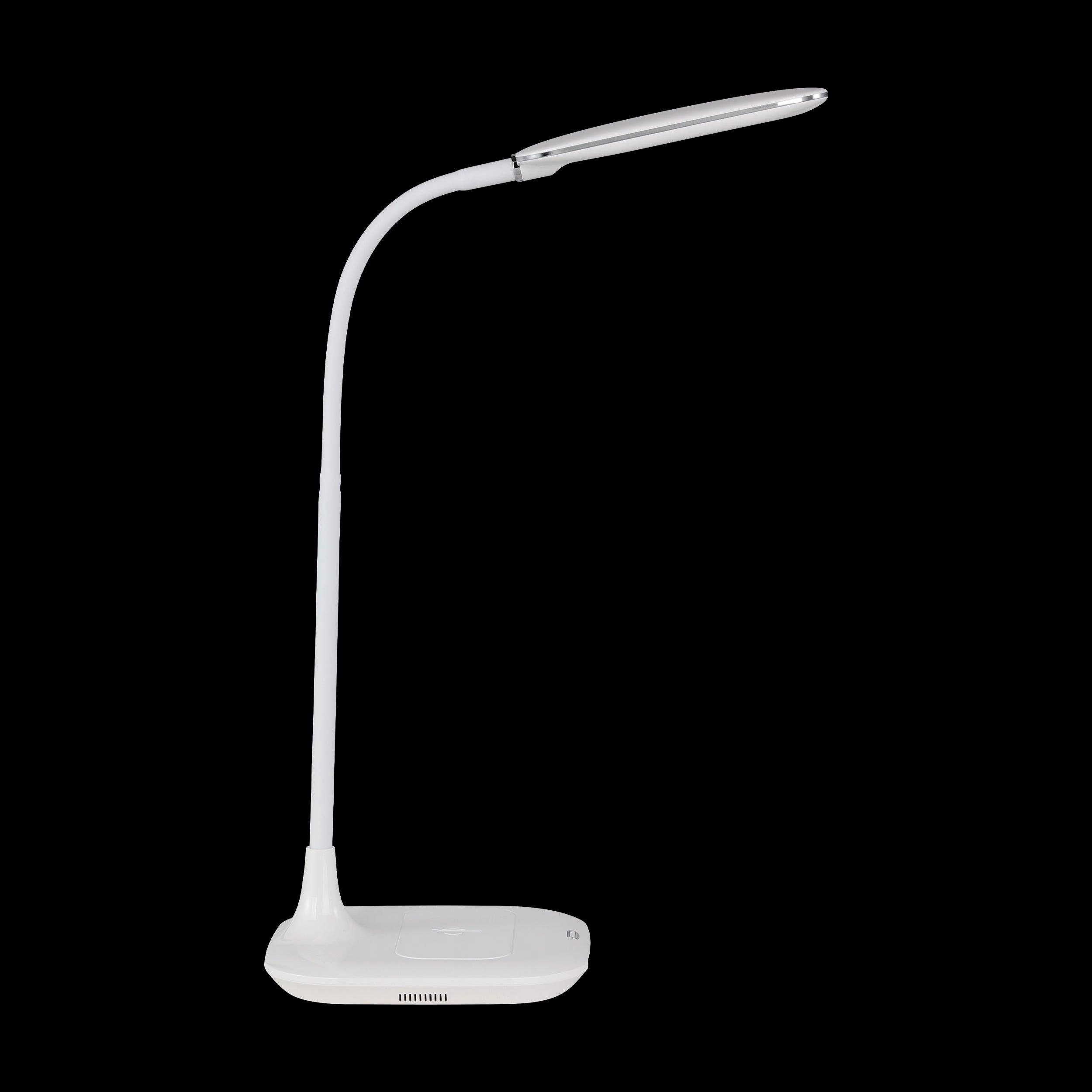 Eglo Masserie White LED Touch Desk Lamp - Qi Charger