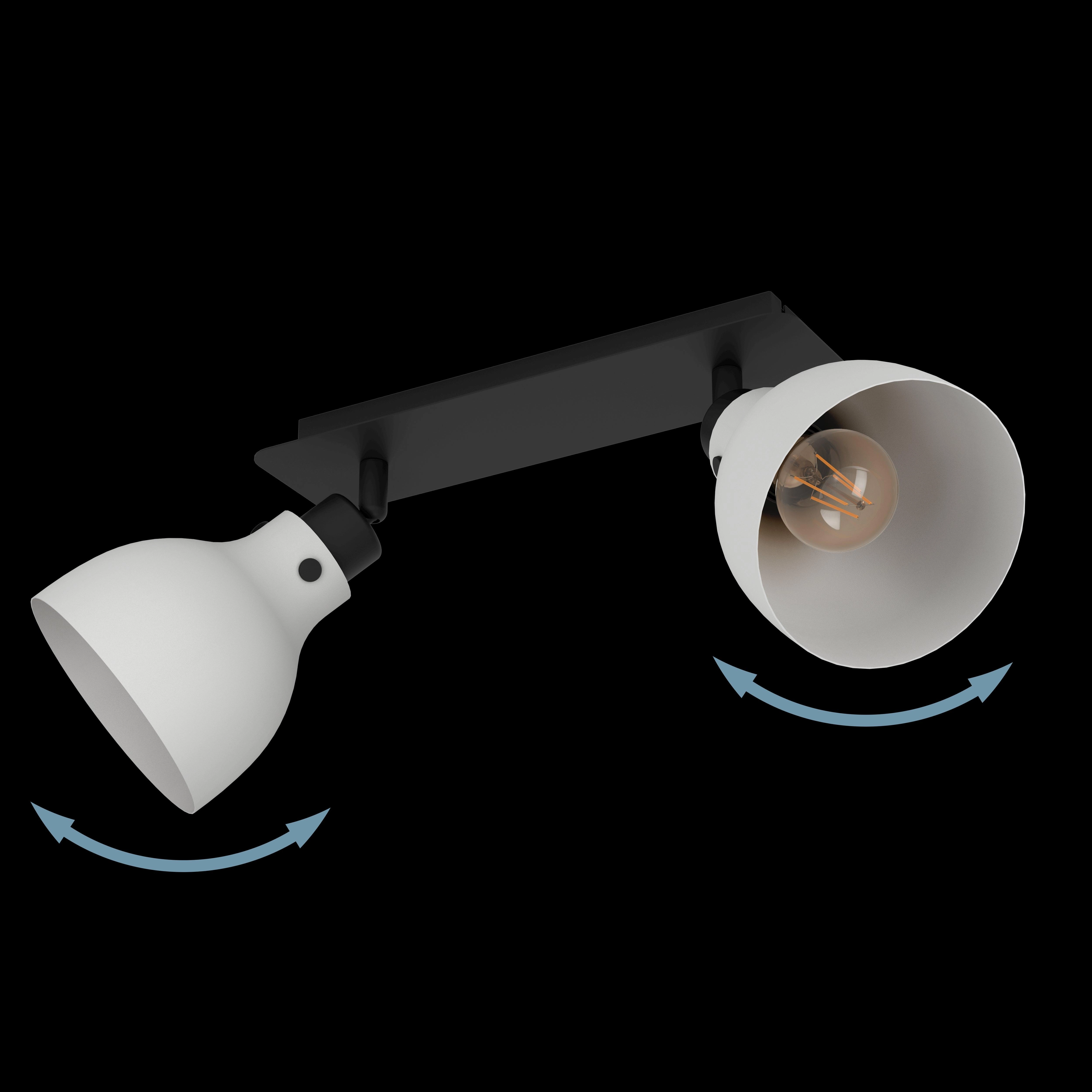 Eglo Matlock Black & Grey 2 Light Bar Spotlight