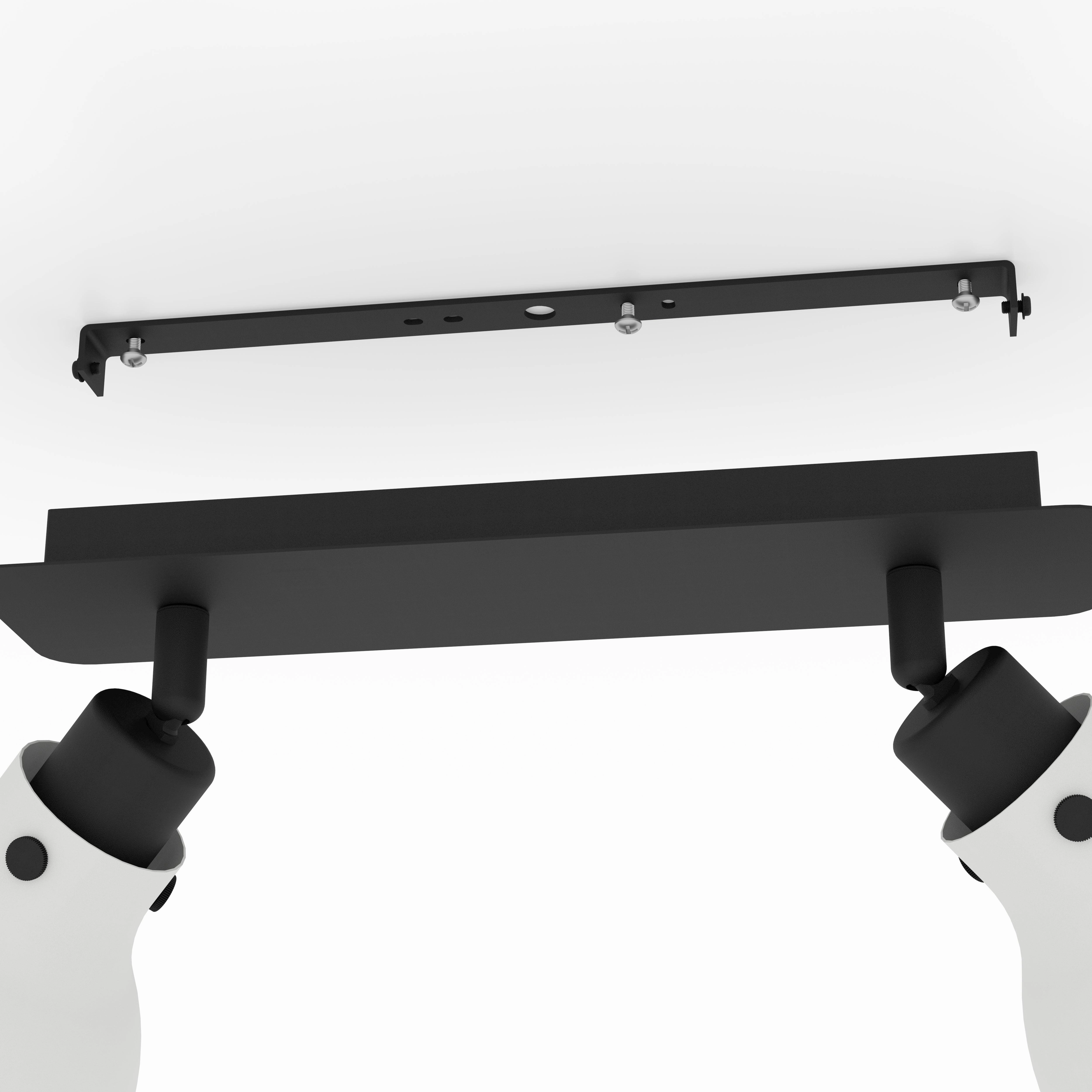 Eglo Matlock Black & Grey 2 Light Bar Spotlight